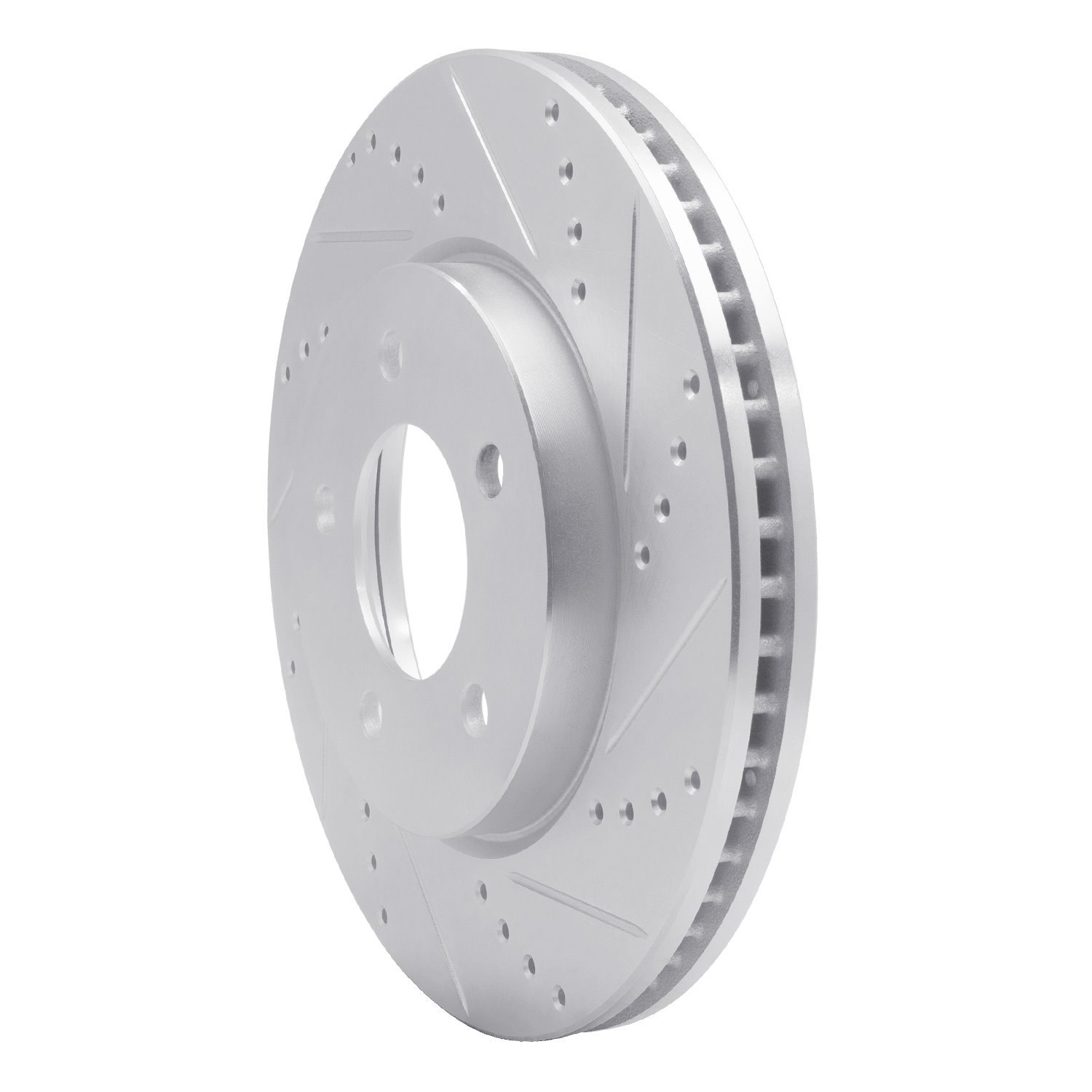 631-39029R Drilled/Slotted Brake Rotor [Silver], 2004-2008 Mopar, Position: Front Right
