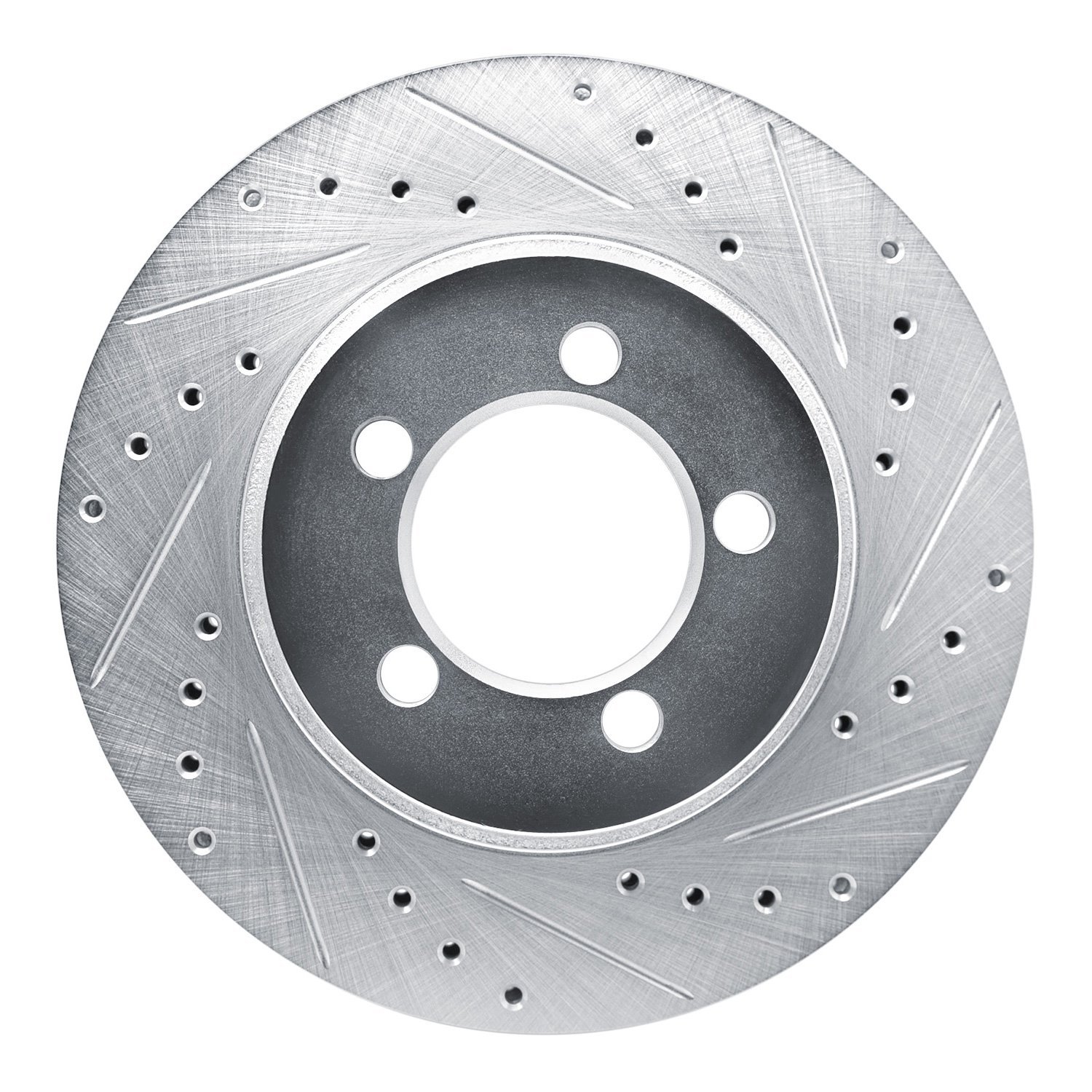 631-40002R Drilled/Slotted Brake Rotor [Silver], 1965-1972 Mopar, Position: Front Right