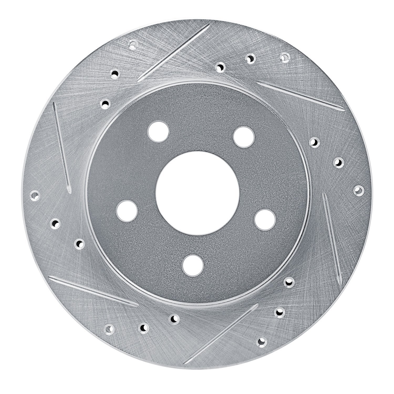 631-40007L Drilled/Slotted Brake Rotor [Silver], 1988-1990 Mopar, Position: Front Left