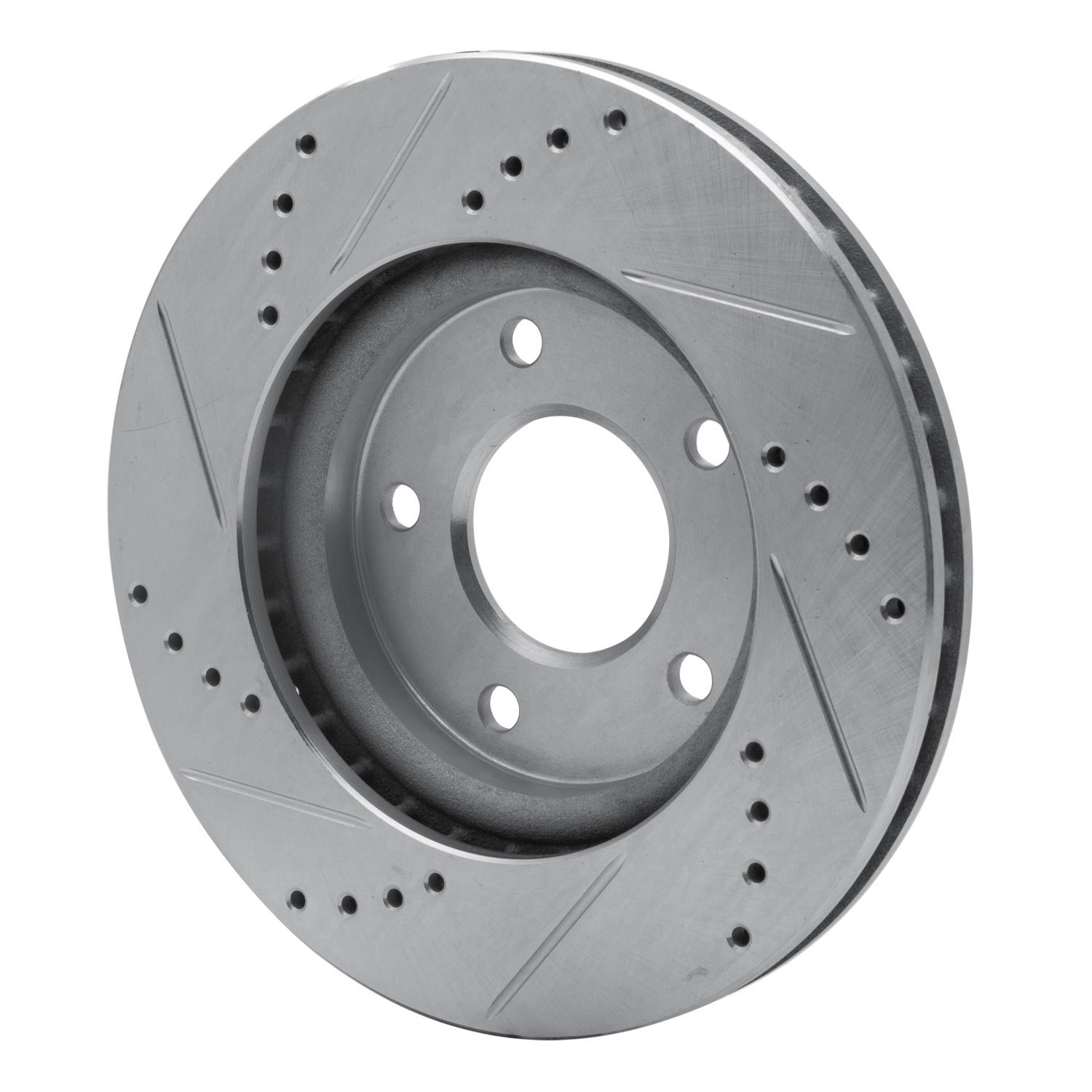 Drilled/Slotted Brake Rotor [Silver], 2007-2017 Multiple Makes/Models