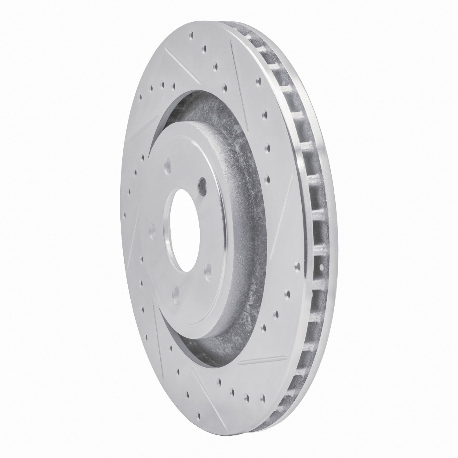 631-40025R Drilled/Slotted Brake Rotor [Silver], 2008-2014 Mopar, Position: Front Right
