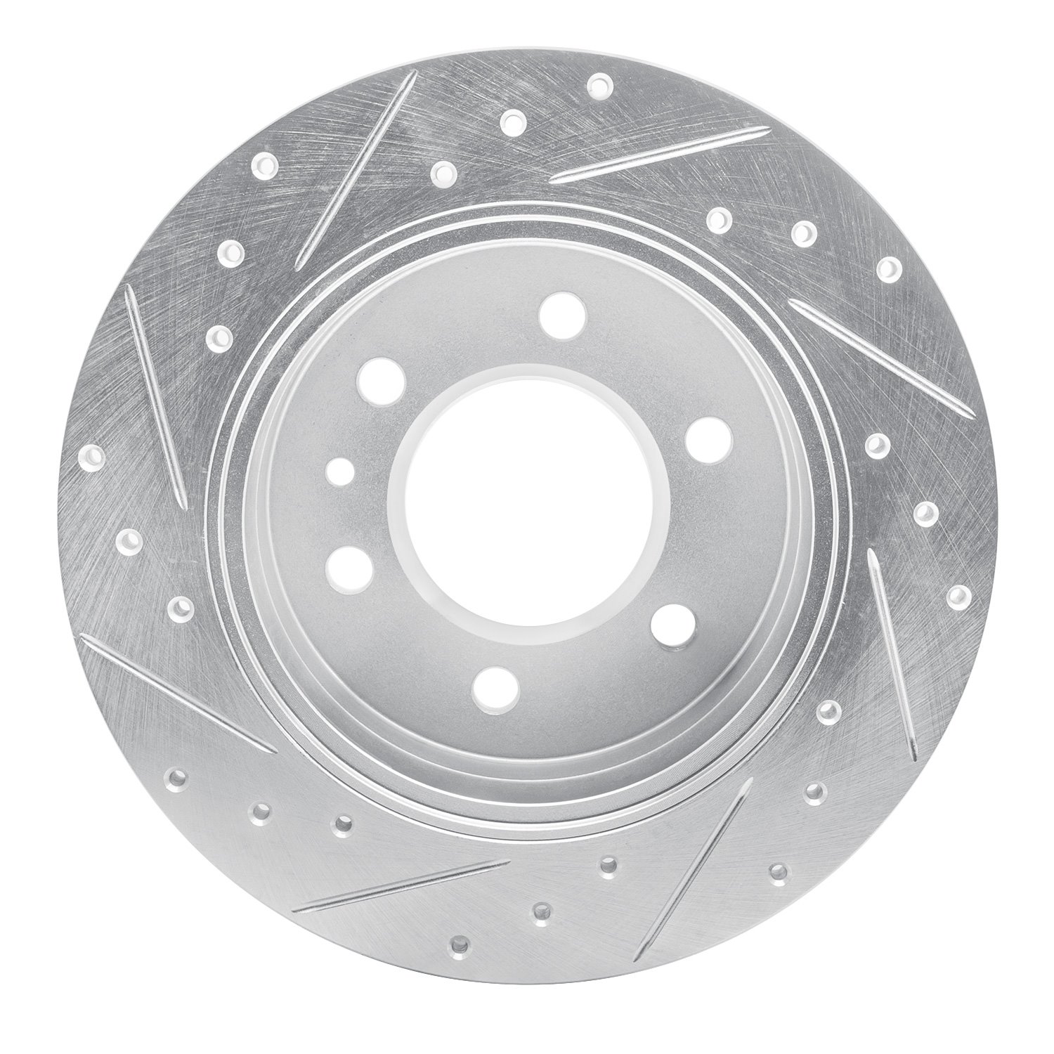 631-40044R Drilled/Slotted Brake Rotor [Silver], 2006-2018 Multiple Makes/Models, Position: Rr Right,Rear Right