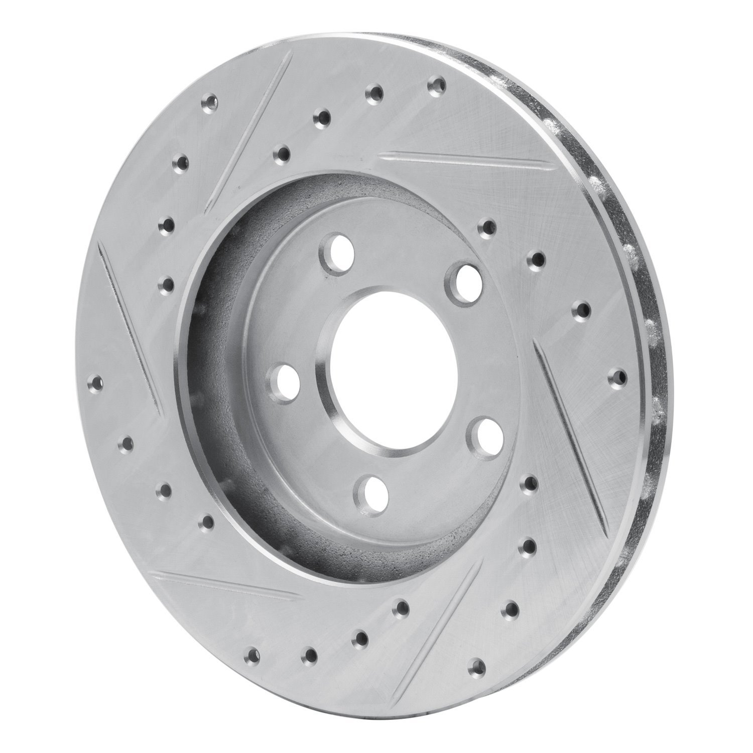 631-40046R Drilled/Slotted Brake Rotor [Silver], 1984-1995 Mopar, Position: Front Right