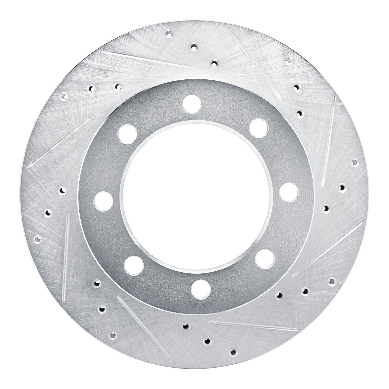 631-40047R Drilled/Slotted Brake Rotor [Silver], 1980-1993 Mopar, Position: Front Right