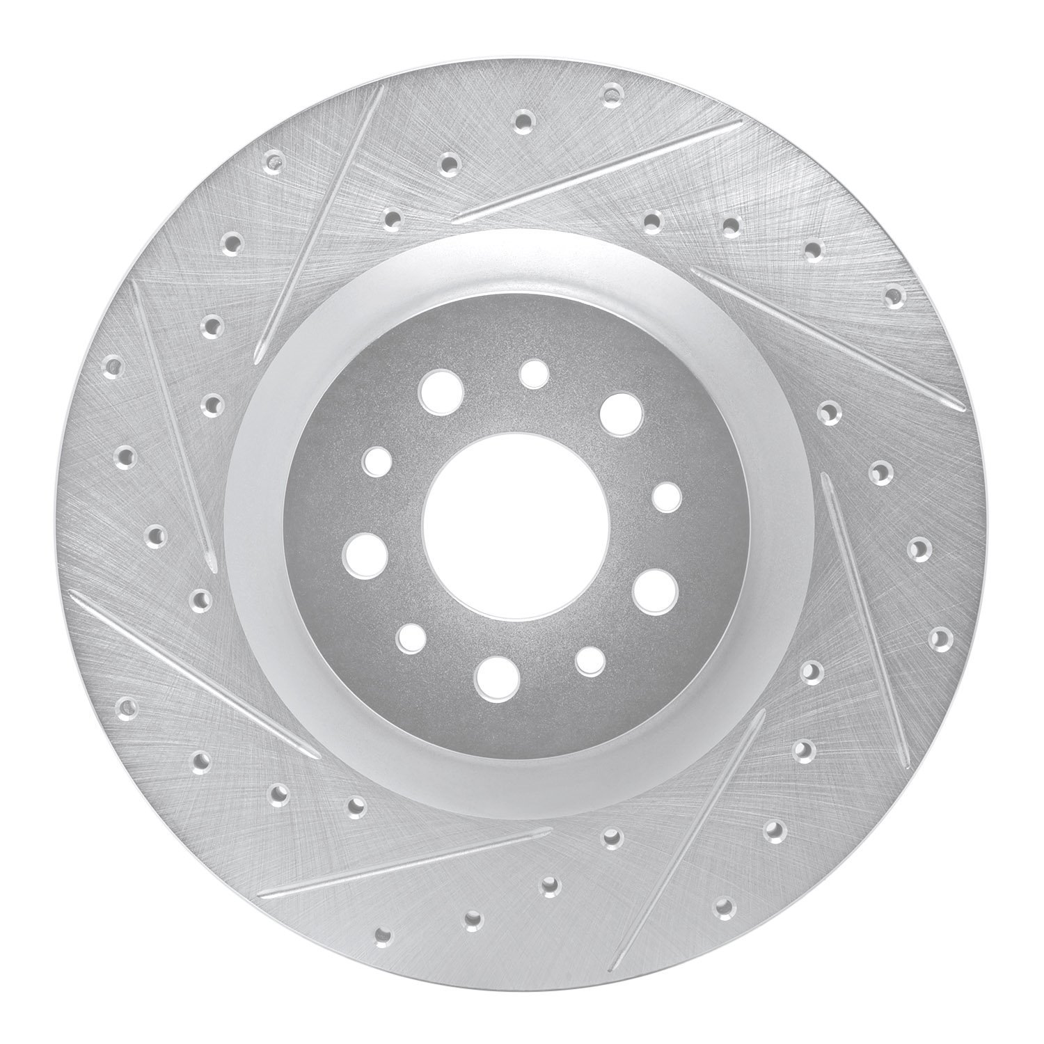 631-40049L Drilled/Slotted Brake Rotor [Silver], 2015-2021 Mopar, Position: Front Left