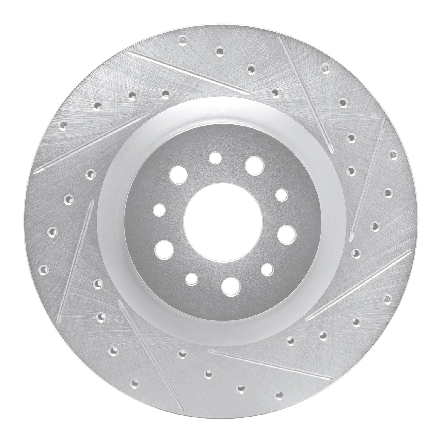 631-40049R Drilled/Slotted Brake Rotor [Silver], 2015-2021 Mopar, Position: Front Right
