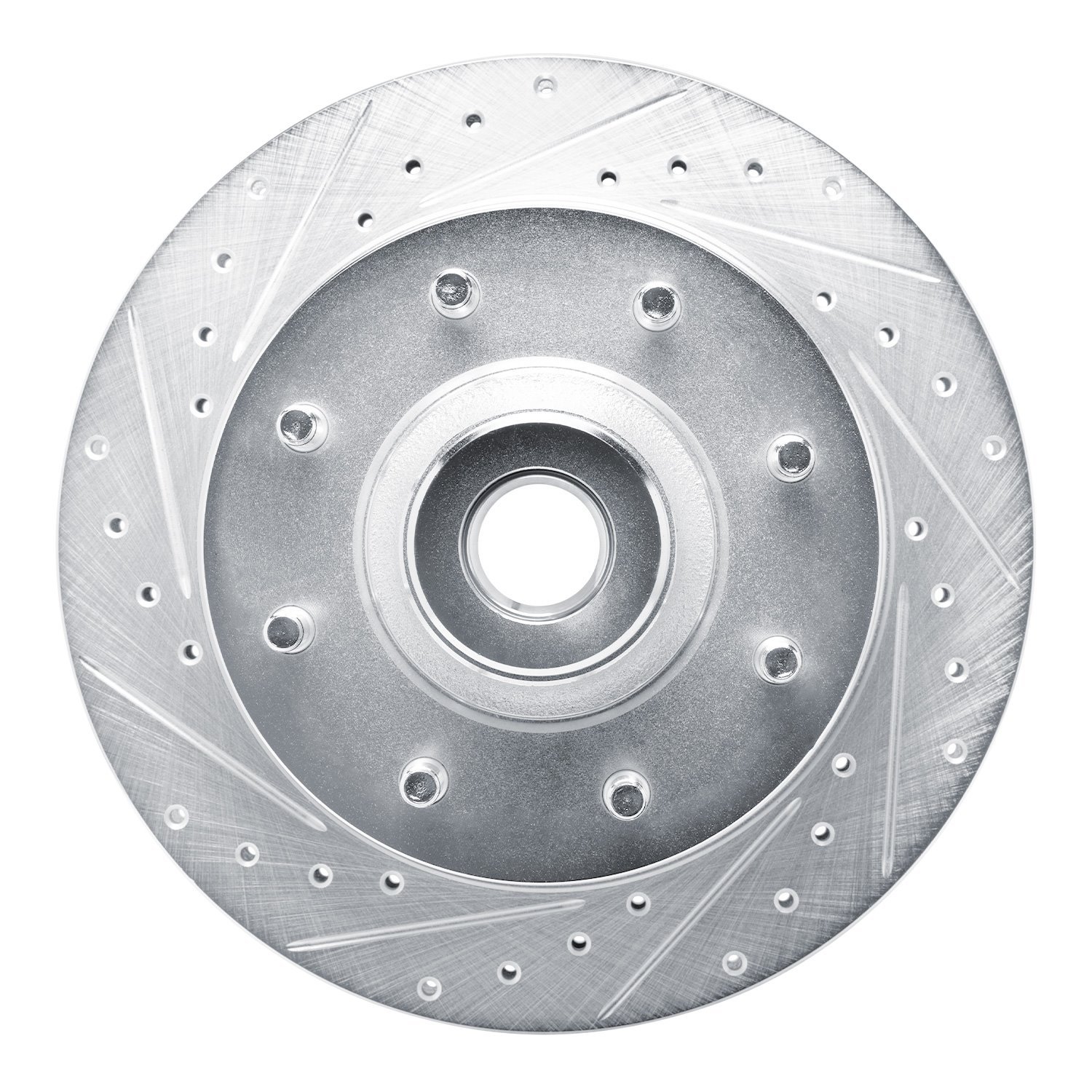 631-40054L Drilled/Slotted Brake Rotor [Silver], 1973-1977 Mopar, Position: Front Left