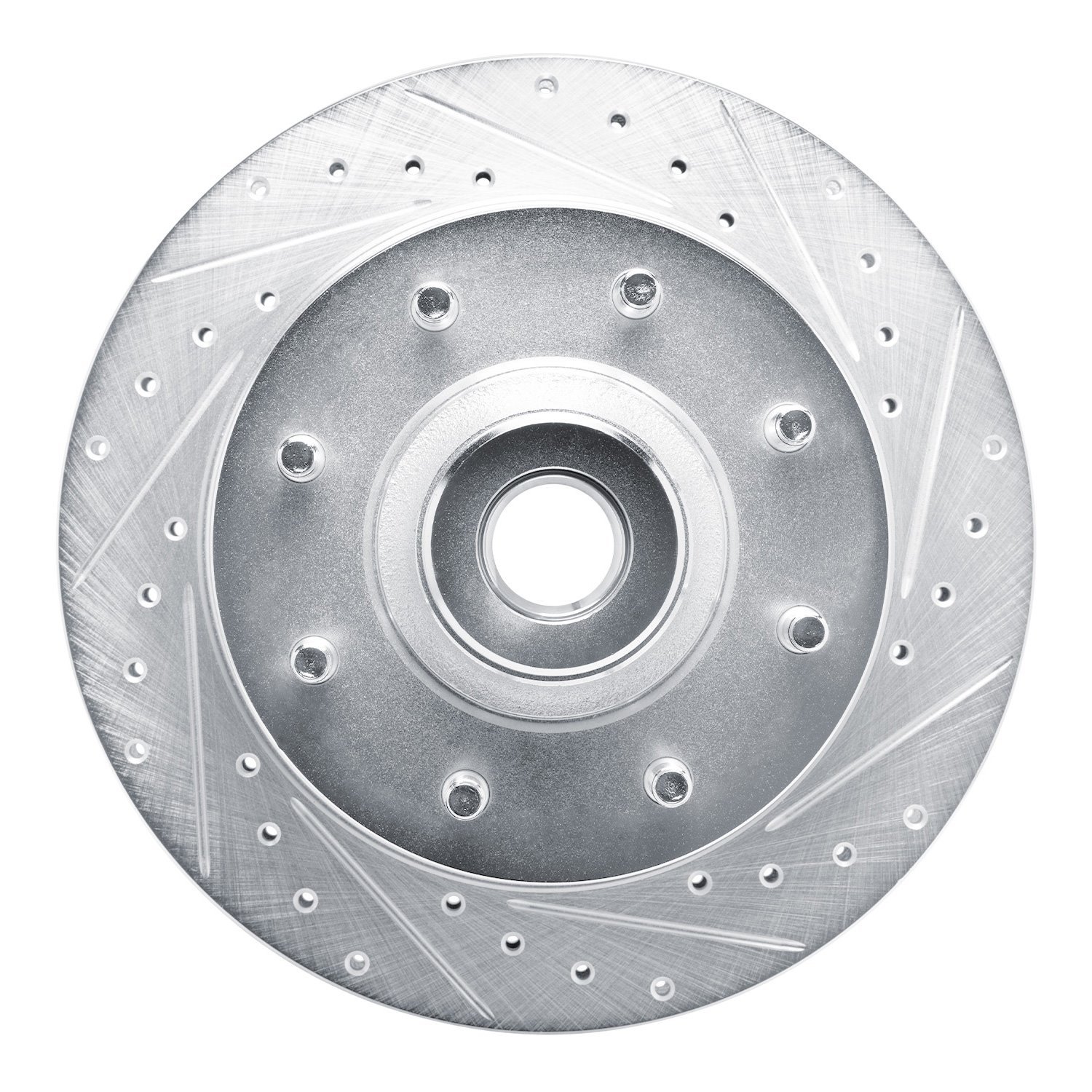 631-40054R Drilled/Slotted Brake Rotor [Silver], 1973-1977 Mopar, Position: Front Right