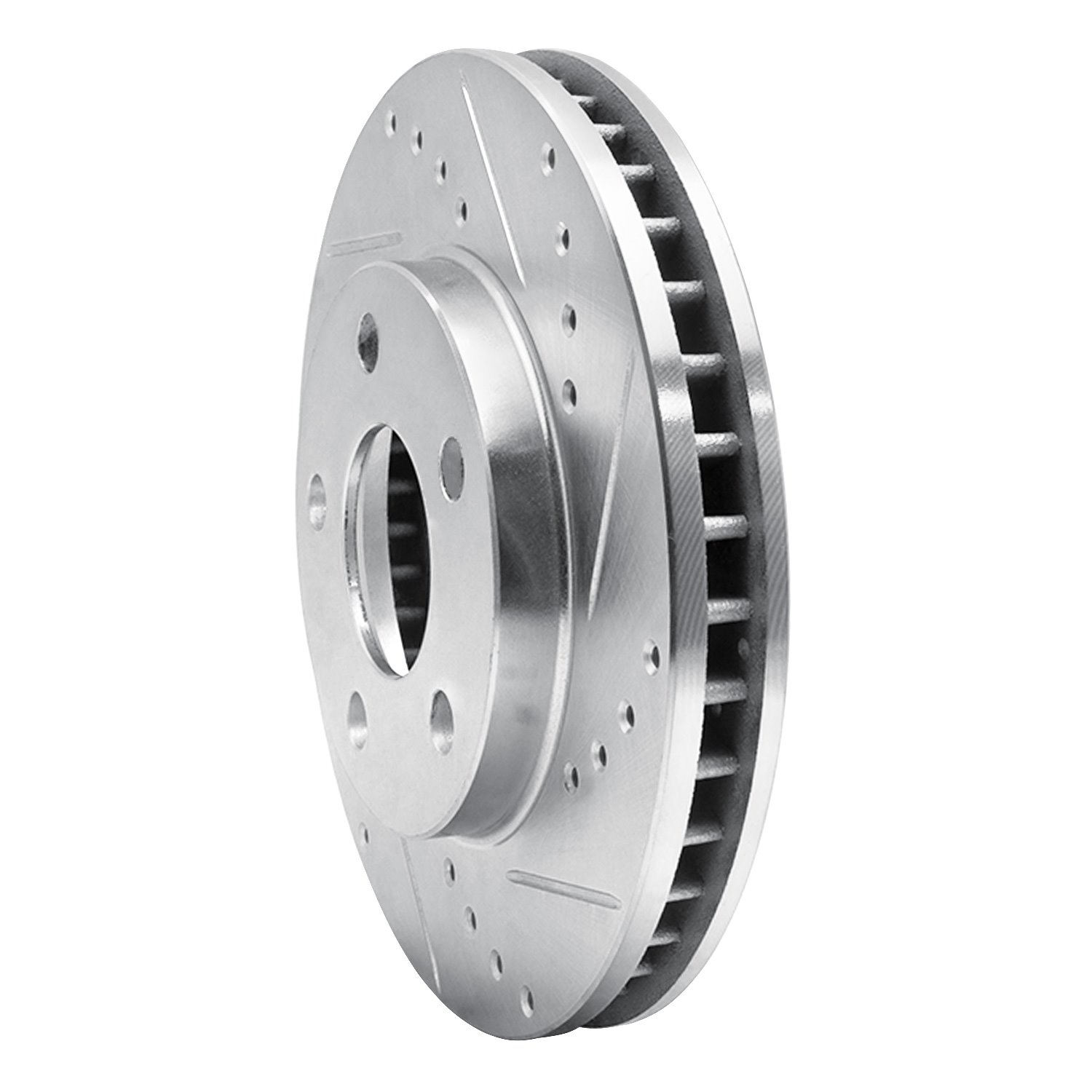 631-40066R Drilled/Slotted Brake Rotor [Silver], 1987-1990 Mopar, Position: Front Right