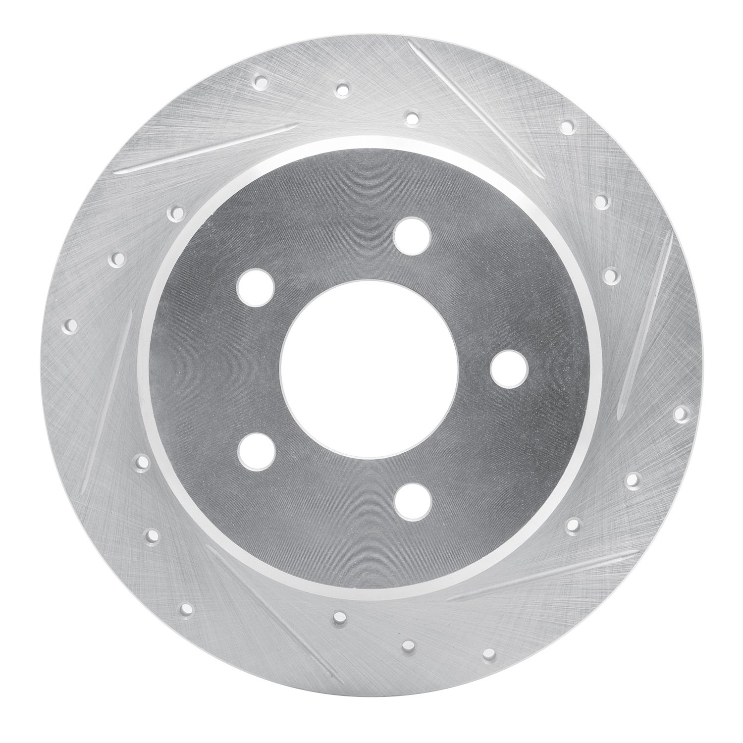 631-40083R Drilled/Slotted Brake Rotor [Silver], 1997-2007 Mopar, Position: Rear Right