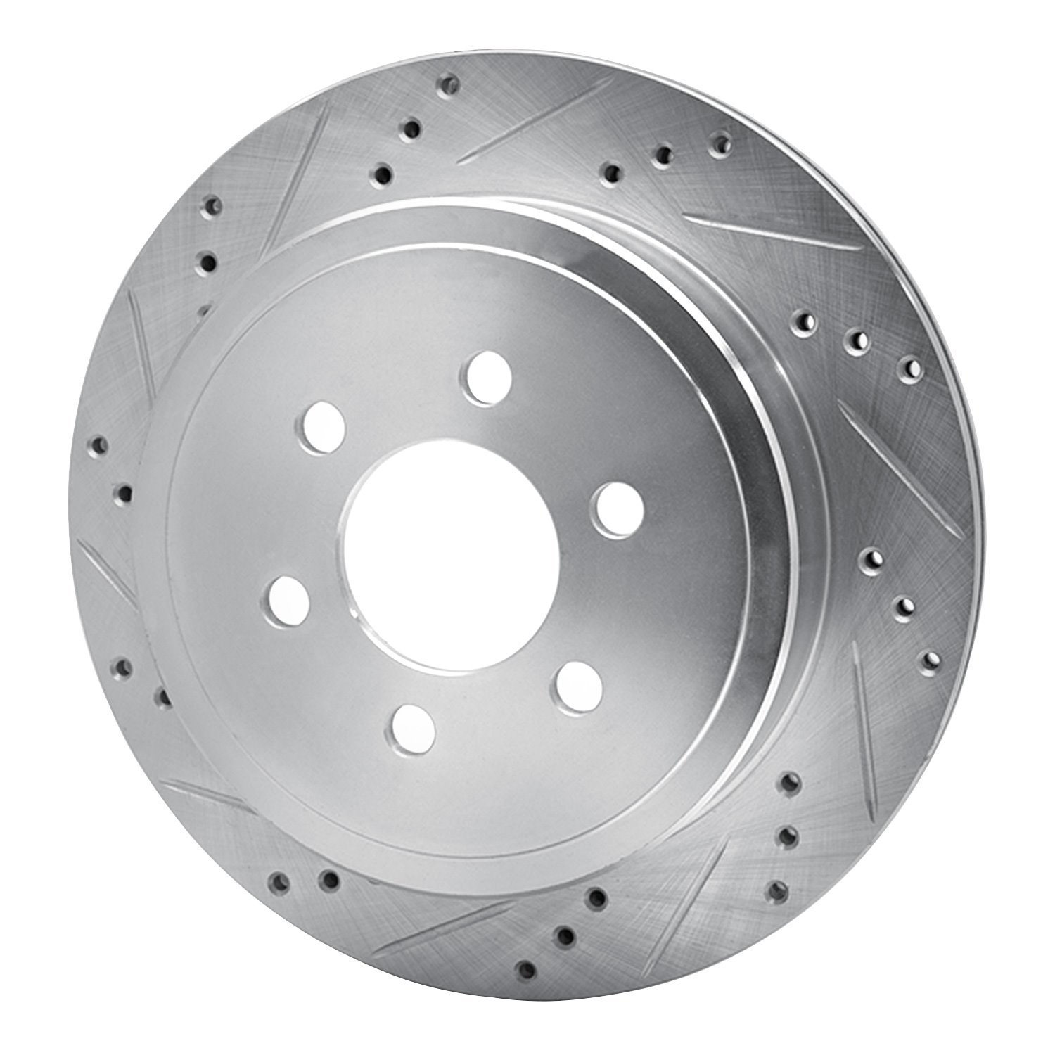 631-40101L Drilled/Slotted Brake Rotor [Silver], 2003-2003 Mopar, Position: Rear Left