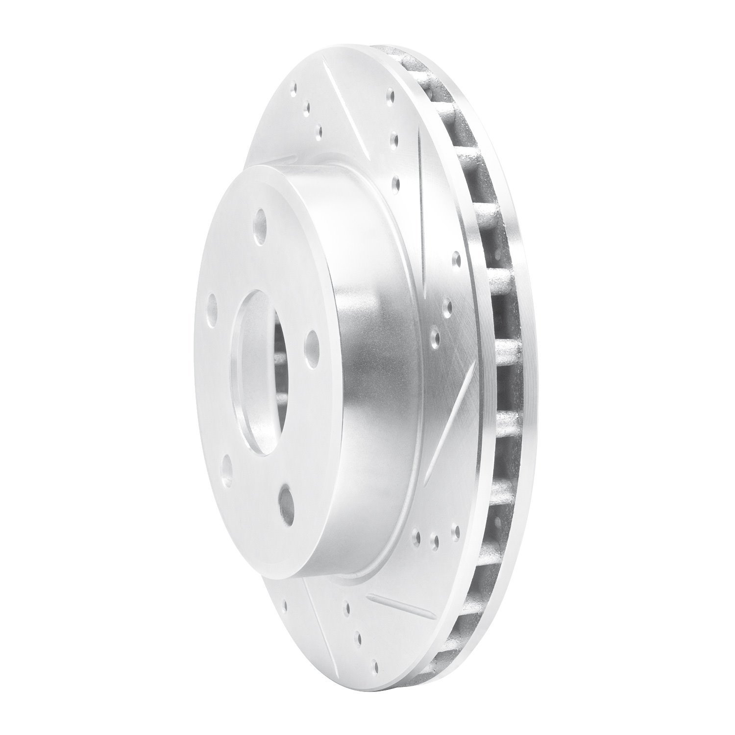 631-40105R Drilled/Slotted Brake Rotor [Silver], 2005-2010 Multiple Makes/Models, Position: Front Right