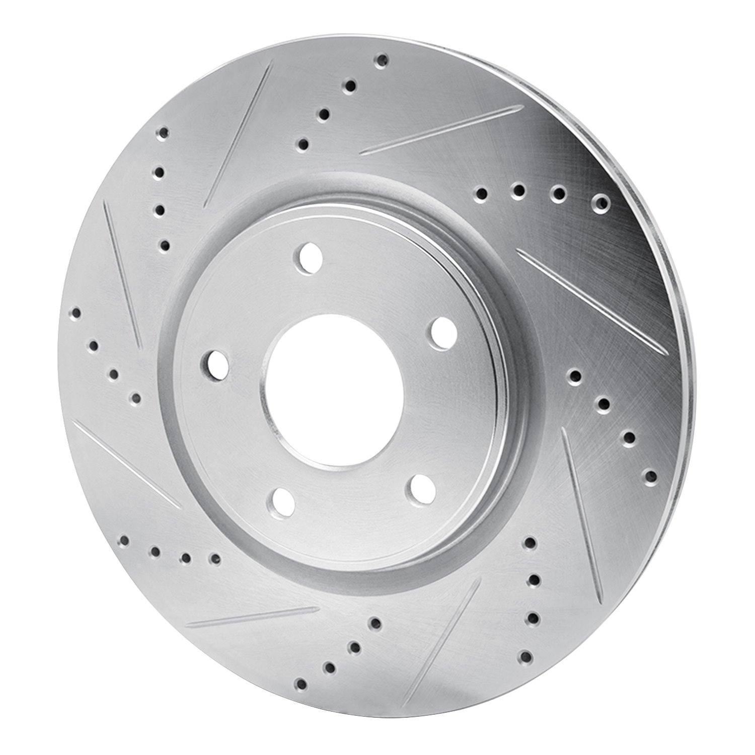 631-40112L Drilled/Slotted Brake Rotor [Silver], Fits Select Multiple Makes/Models, Position: Front Left