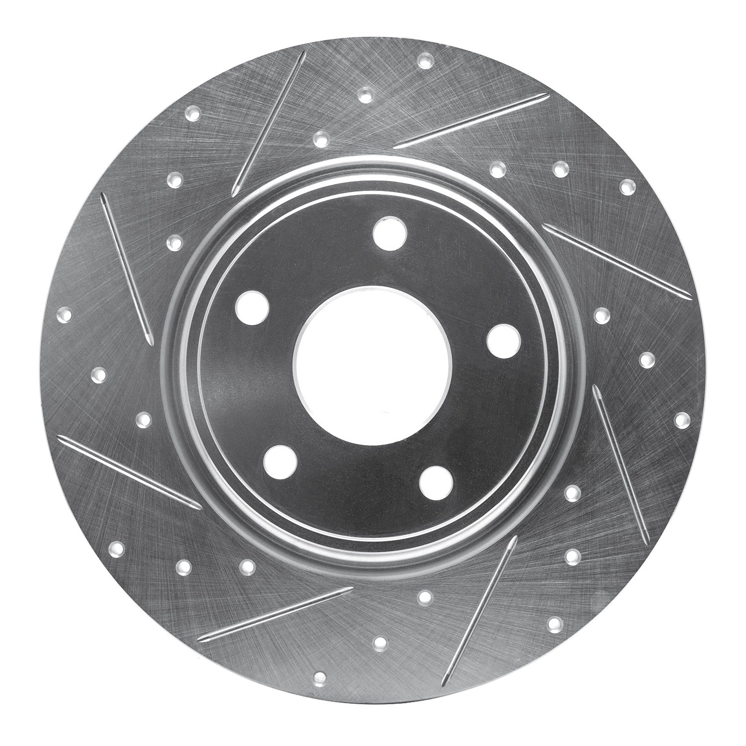 631-40113L Drilled/Slotted Brake Rotor [Silver], 2012-2020 Multiple Makes/Models, Position: Rear Left