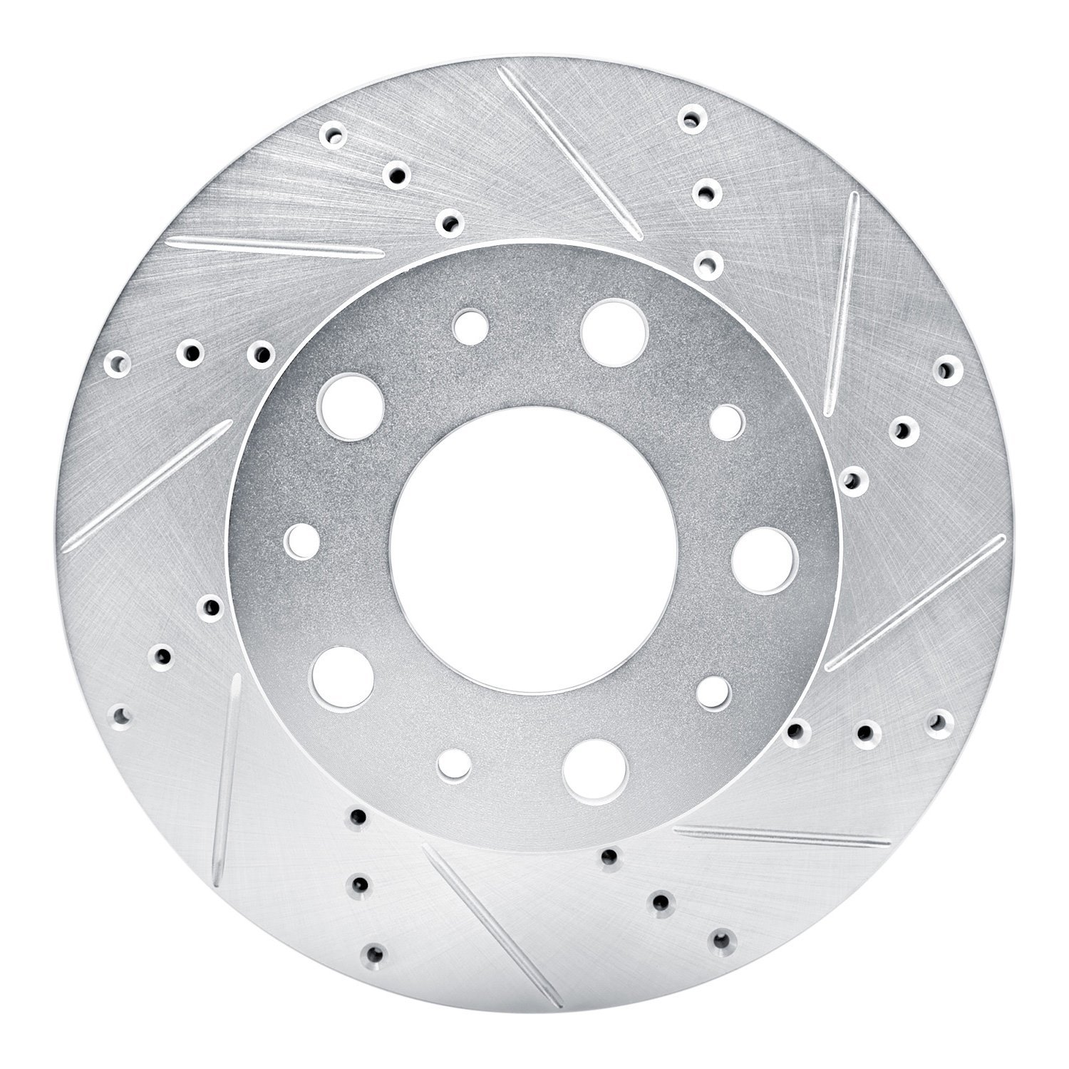 631-40114R Drilled/Slotted Brake Rotor [Silver], Fits Select Mopar, Position: Front Right