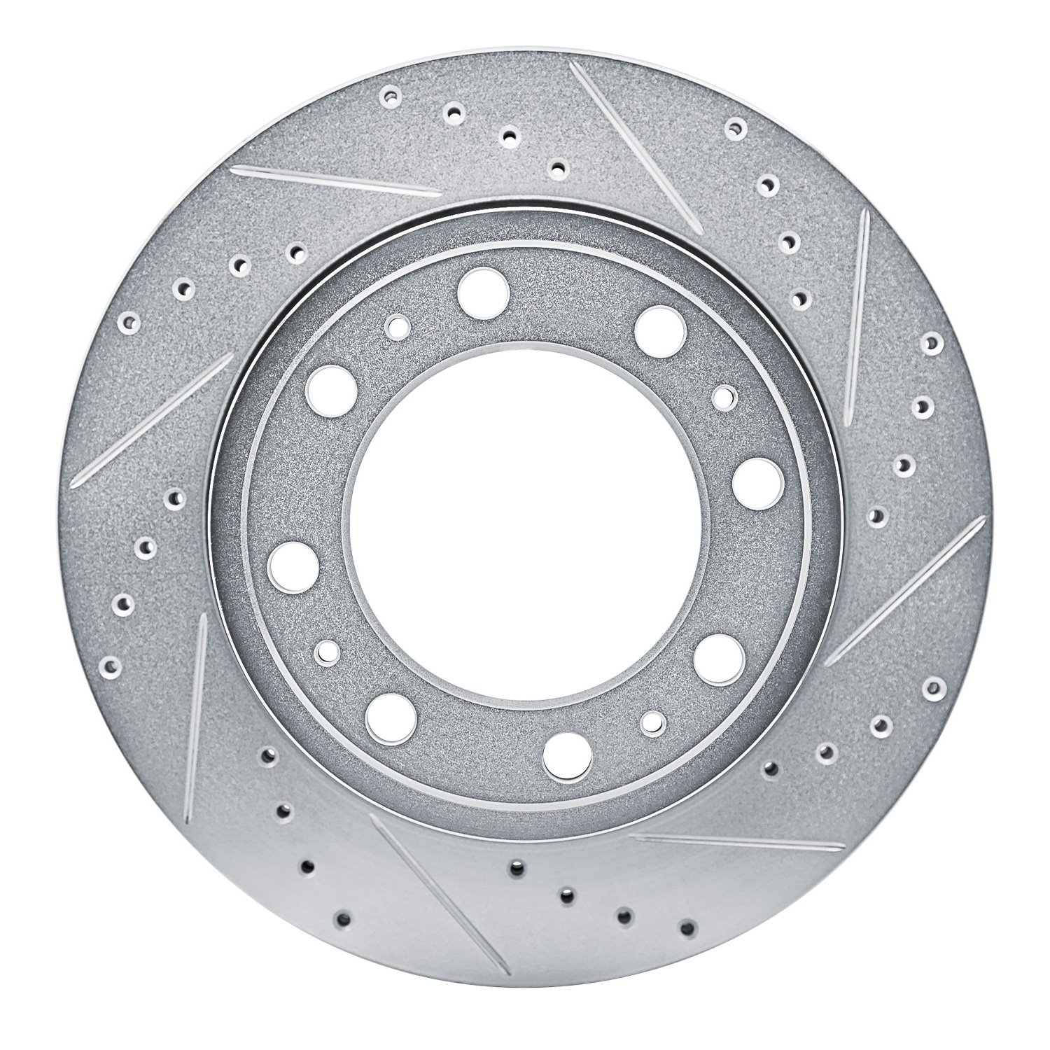 631-40122R Drilled/Slotted Brake Rotor [Silver], Fits Select Mopar, Position: Rear Right