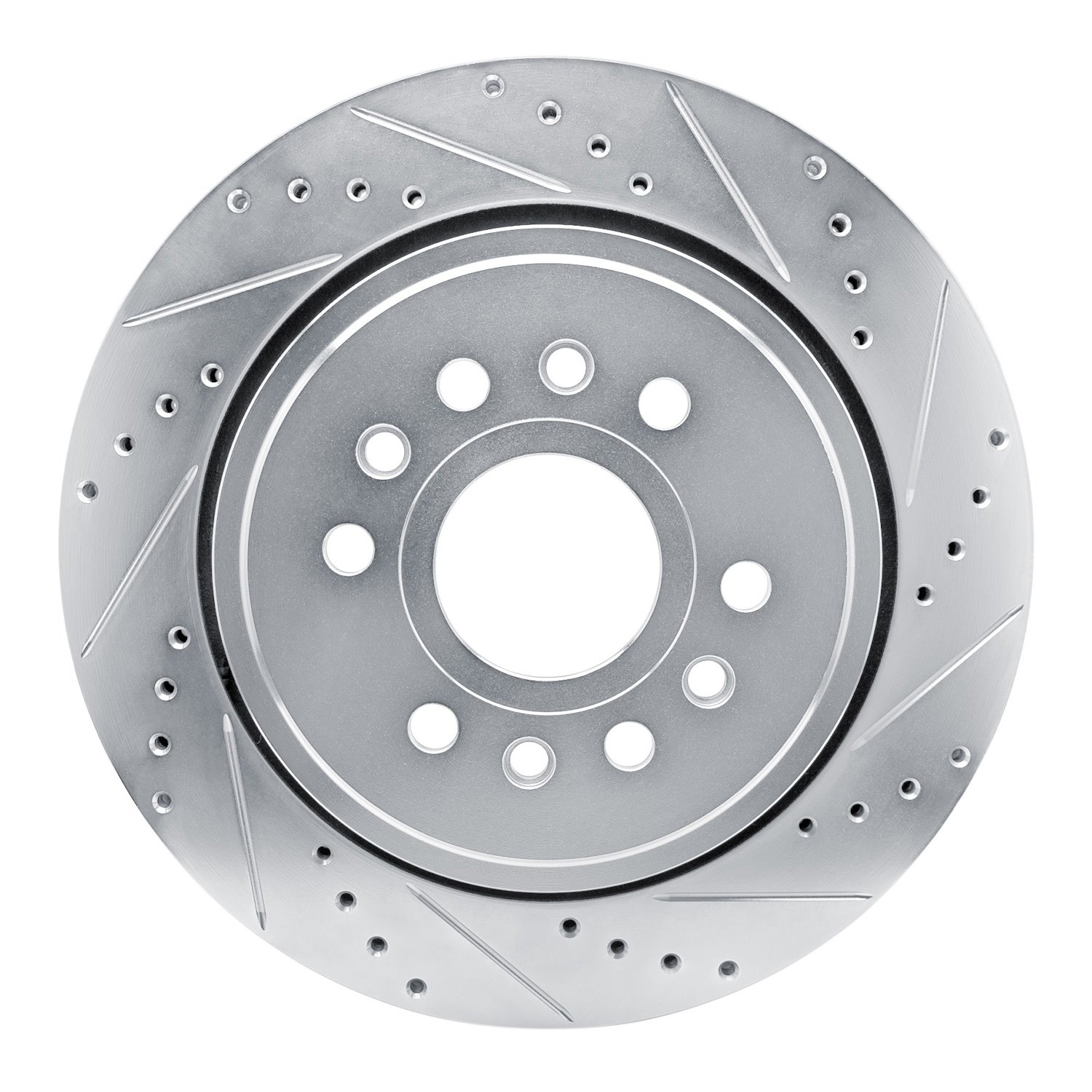 631-40126R Drilled/Slotted Brake Rotor [Silver], Fits Select Mopar, Position: Rear Right