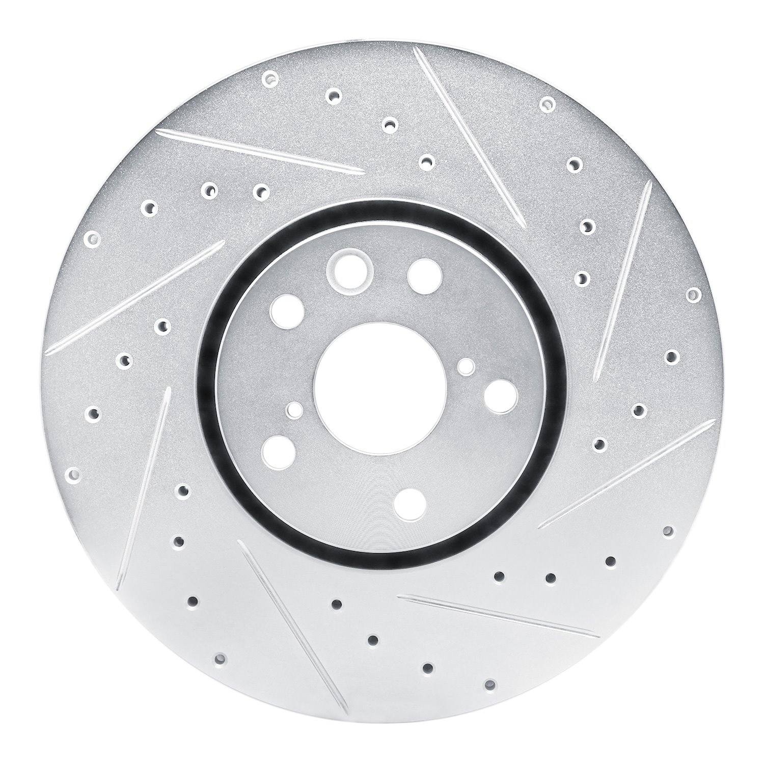 631-40129D Drilled/Slotted Brake Rotor [Silver], Fits Select Mopar, Position: Right Front