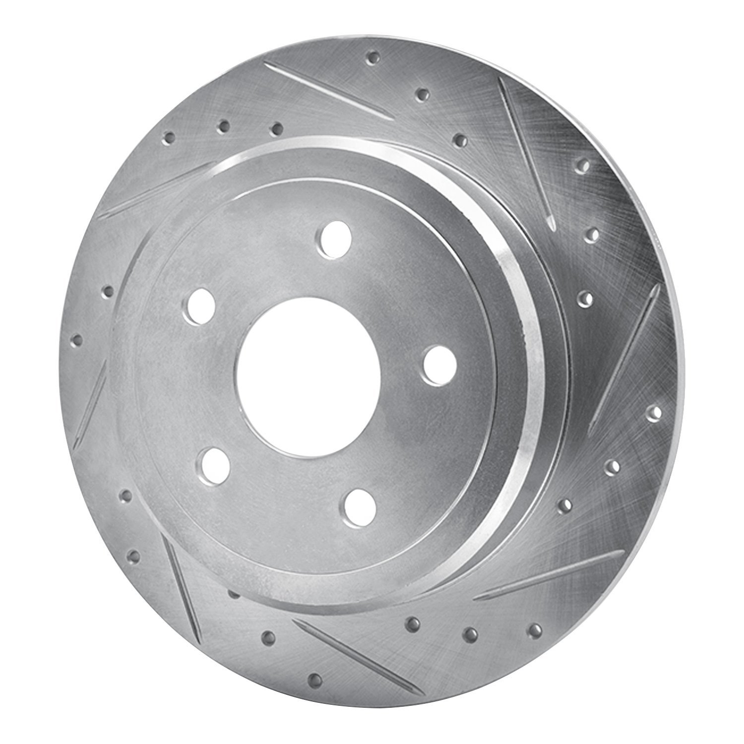 631-42001R Drilled/Slotted Brake Rotor [Silver], 2005-2010 Mopar, Position: Rear Right