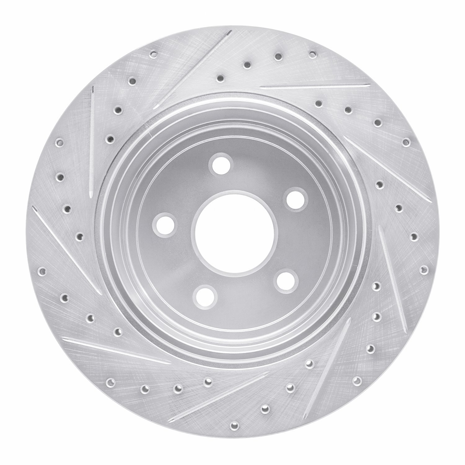 631-42003R Drilled/Slotted Brake Rotor [Silver], 2006-2010 Mopar, Position: Rear Right