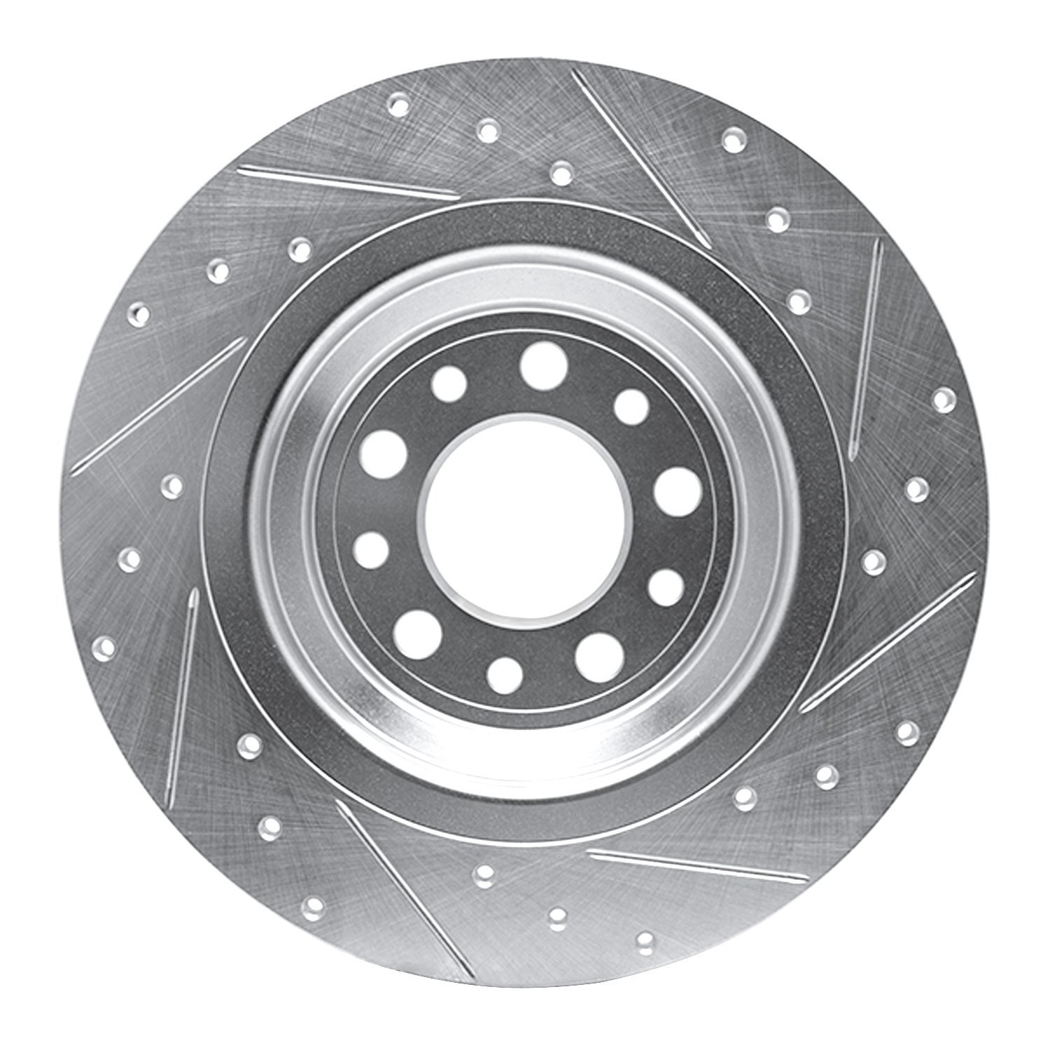 631-42010L Drilled/Slotted Brake Rotor [Silver], Fits Select Mopar, Position: Rear Left