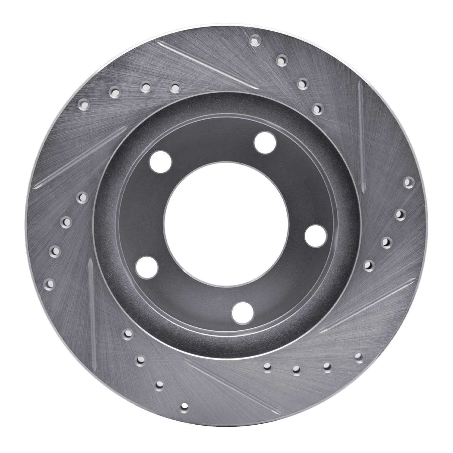 631-42017L Drilled/Slotted Brake Rotor [Silver], 1976-1986 Mopar, Position: Front Left