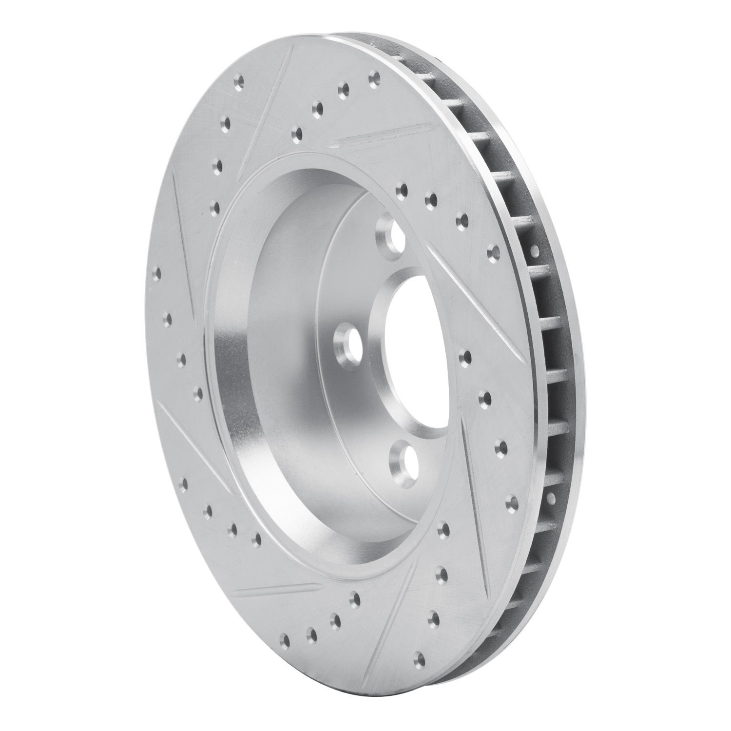 631-42020R Drilled/Slotted Brake Rotor [Silver], 2007-2012 Mopar, Position: Front Right