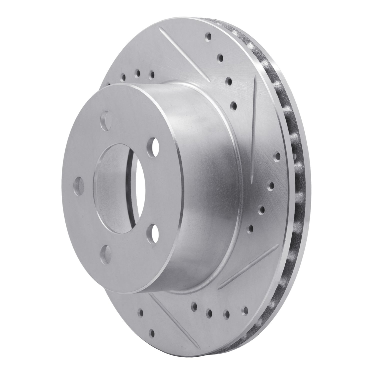 631-42022R Drilled/Slotted Brake Rotor [Silver], 1990-1999 Mopar, Position: Front Right