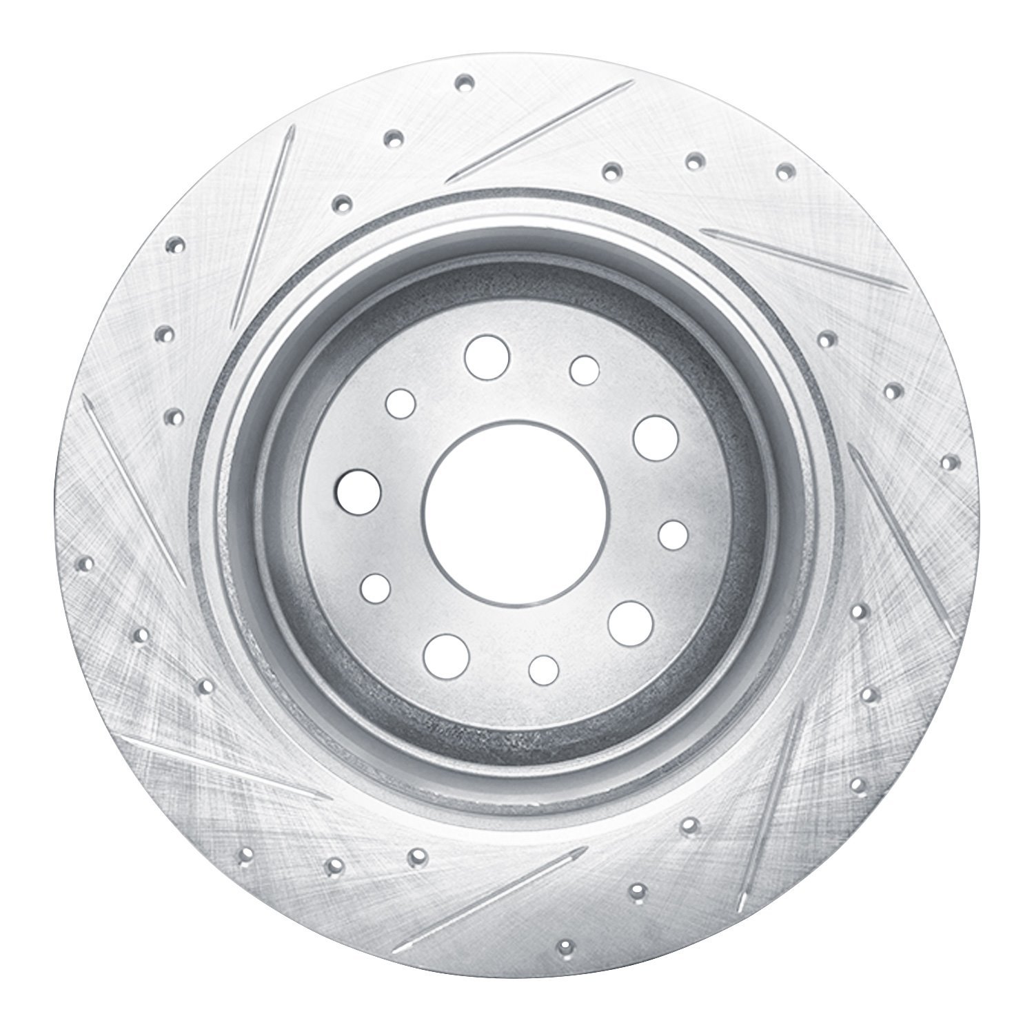 631-42024R Drilled/Slotted Brake Rotor [Silver], 1999-2004 Mopar, Position: Front Right