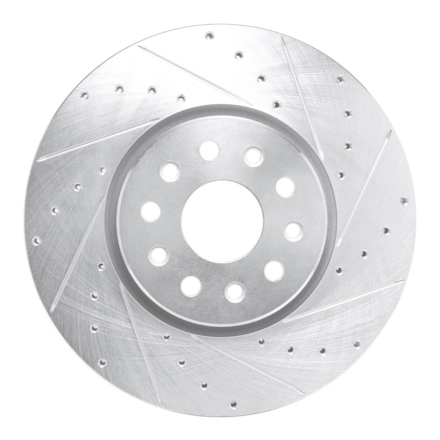 631-42044R Drilled/Slotted Brake Rotor [Silver], Fits Select Mopar, Position: Front Right