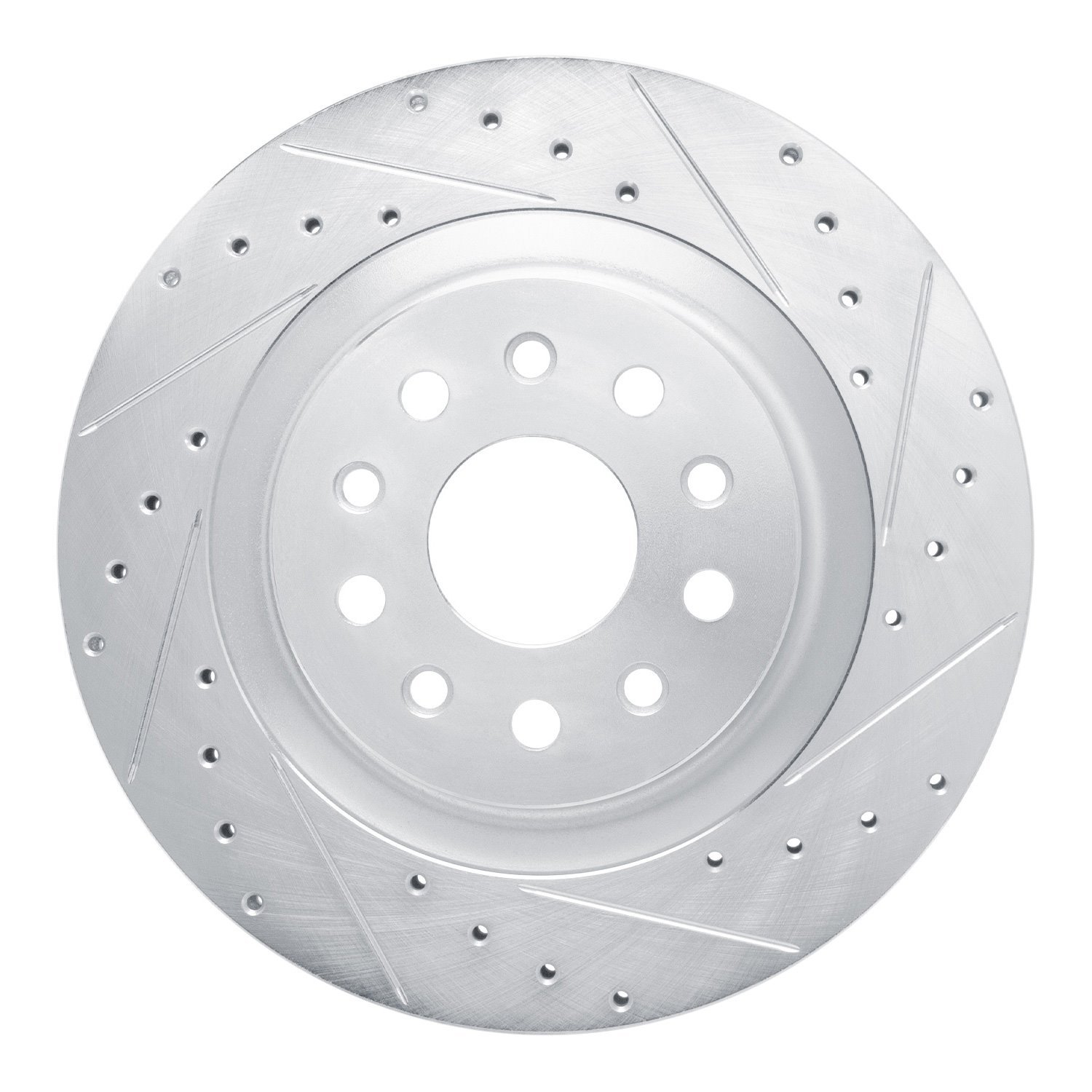 631-42045R Drilled/Slotted Brake Rotor [Silver], Fits Select Mopar, Position: Rear Right