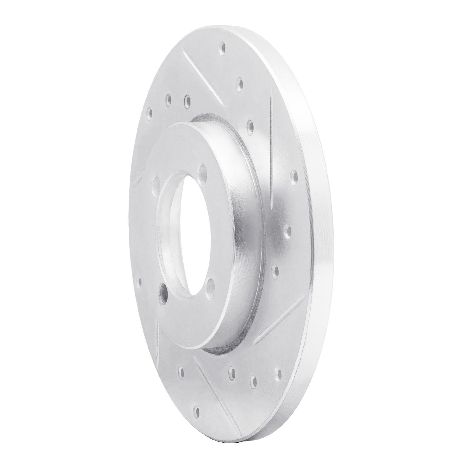 631-43000R Drilled/Slotted Brake Rotor [Silver], 1974-1987 Multiple Makes/Models, Position: Front Right