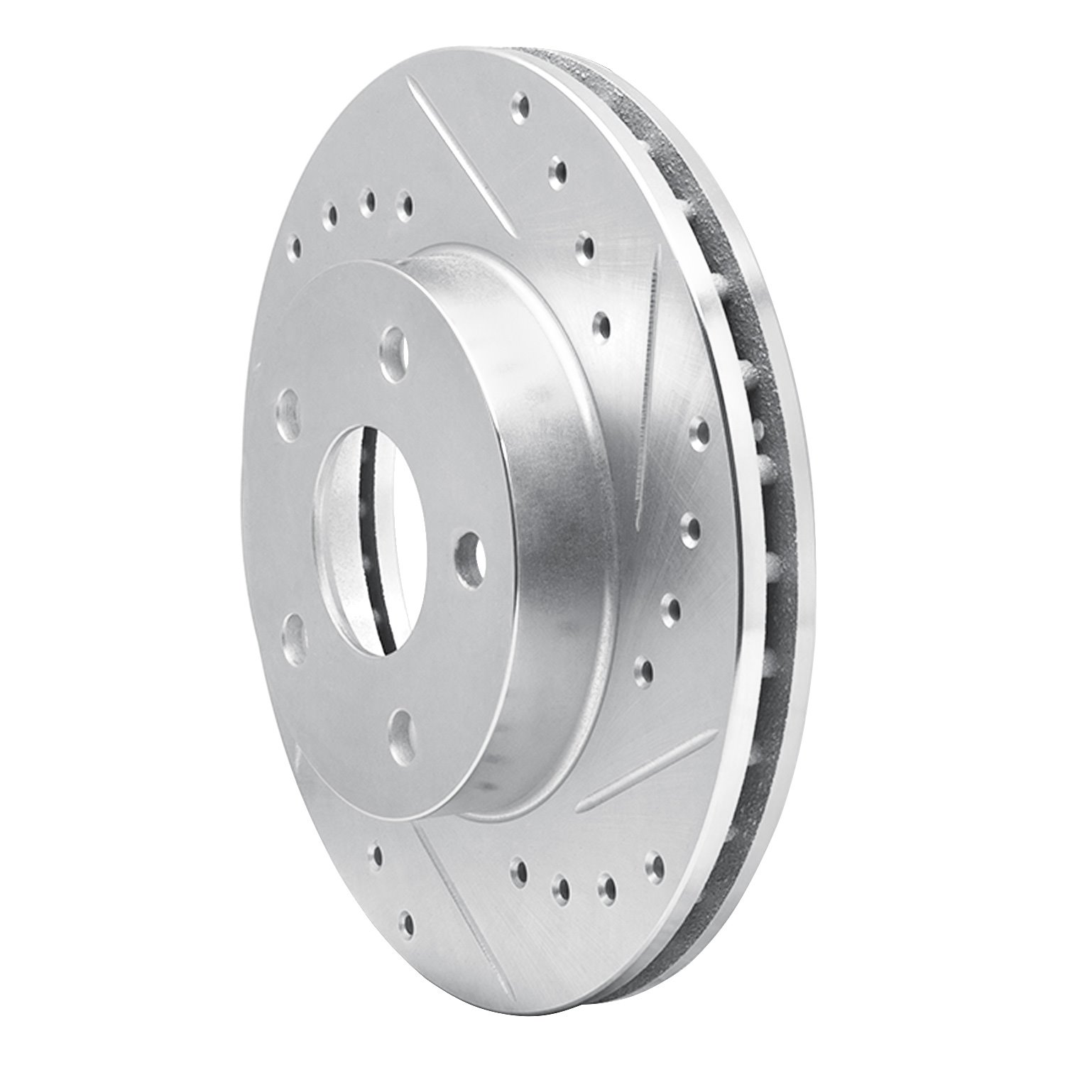 631-45002R Drilled/Slotted Brake Rotor [Silver], 1980-1989 GM, Position: Front Right