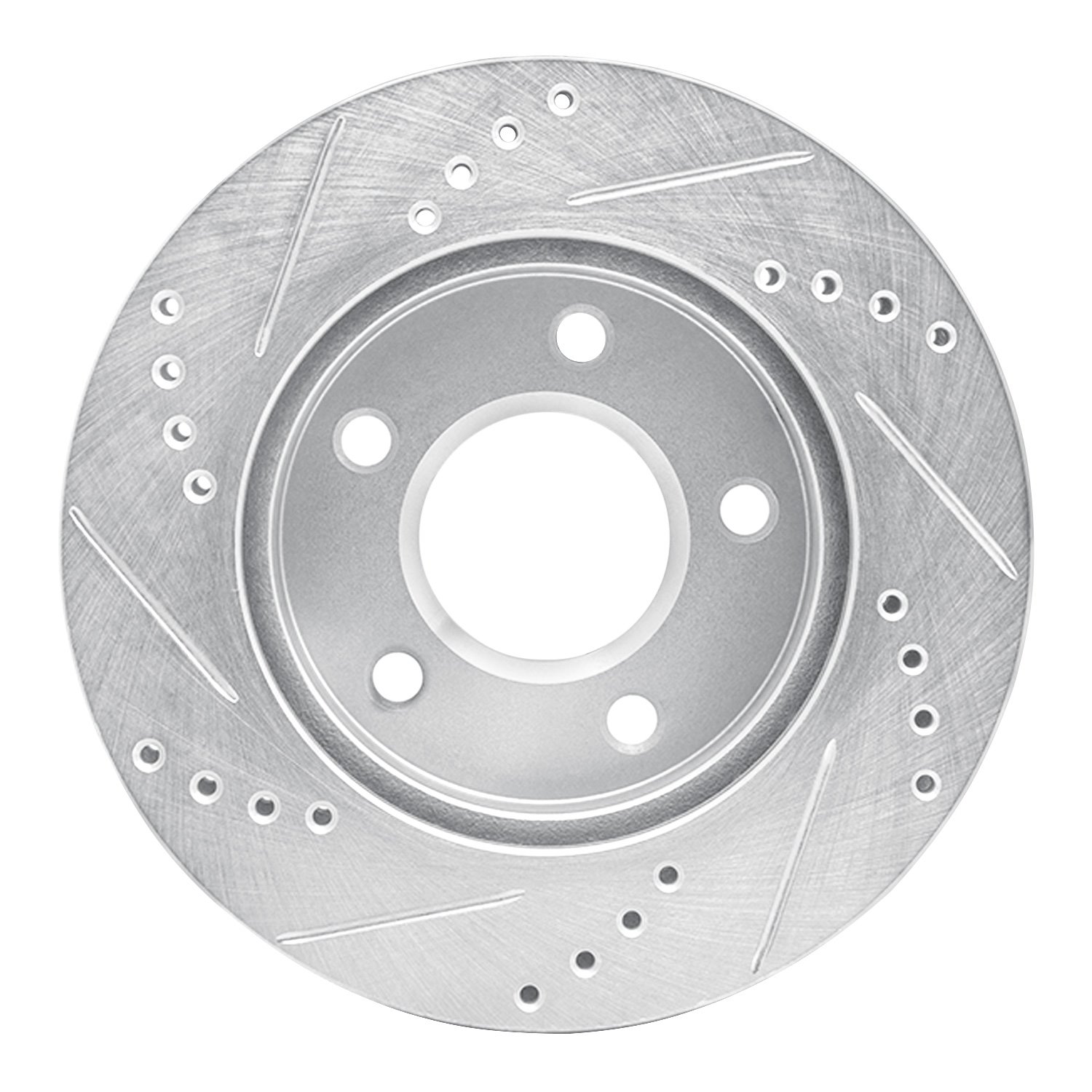 631-45003R Drilled/Slotted Brake Rotor [Silver], 1983-1996 GM, Position: Front Right