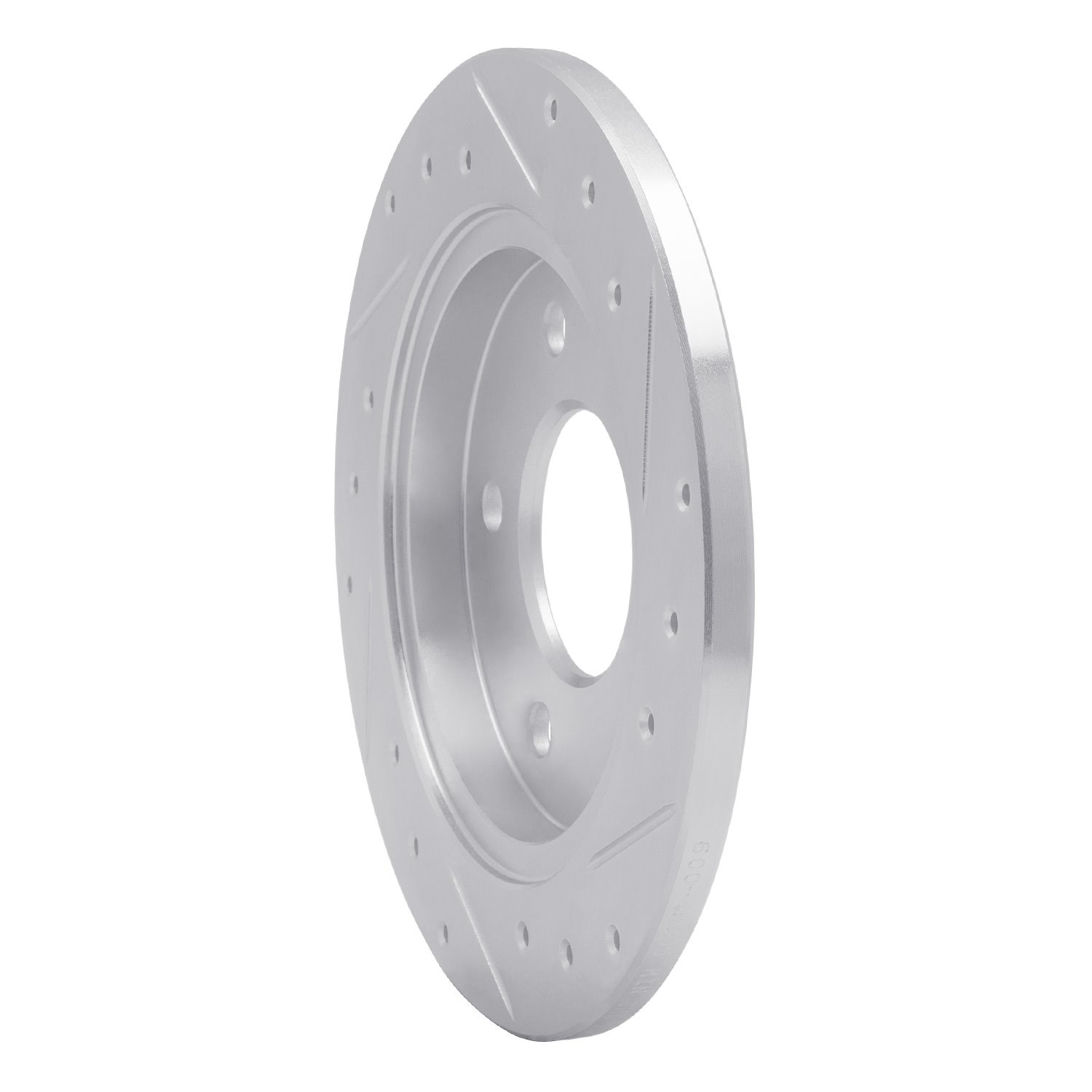 631-45005L Drilled/Slotted Brake Rotor [Silver], 1988-1994 GM, Position: Rear Left