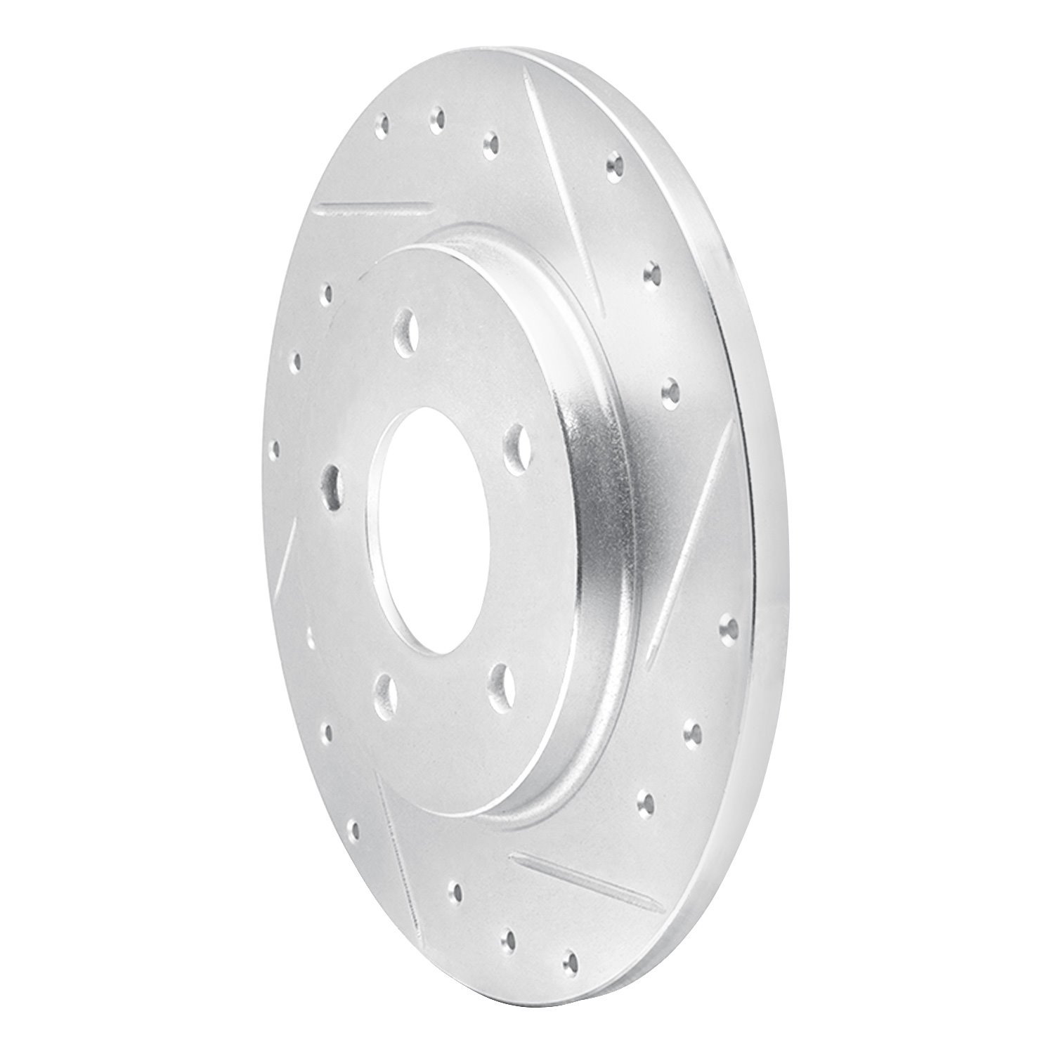 631-45006R Drilled/Slotted Brake Rotor [Silver], 1994-1999 GM, Position: Rear Right