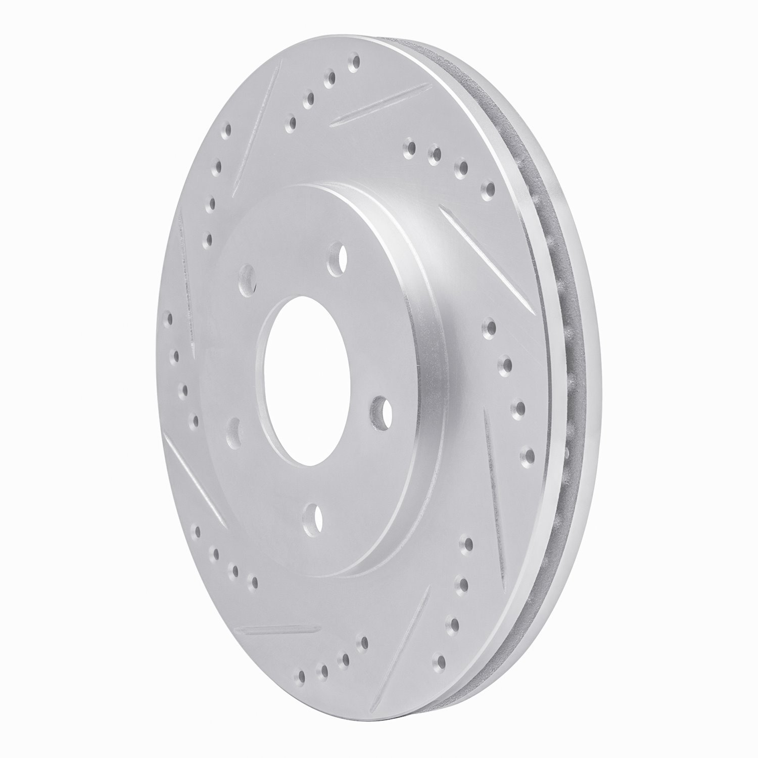 631-45007L Drilled/Slotted Brake Rotor [Silver], 1994-2001 GM, Position: Front Left