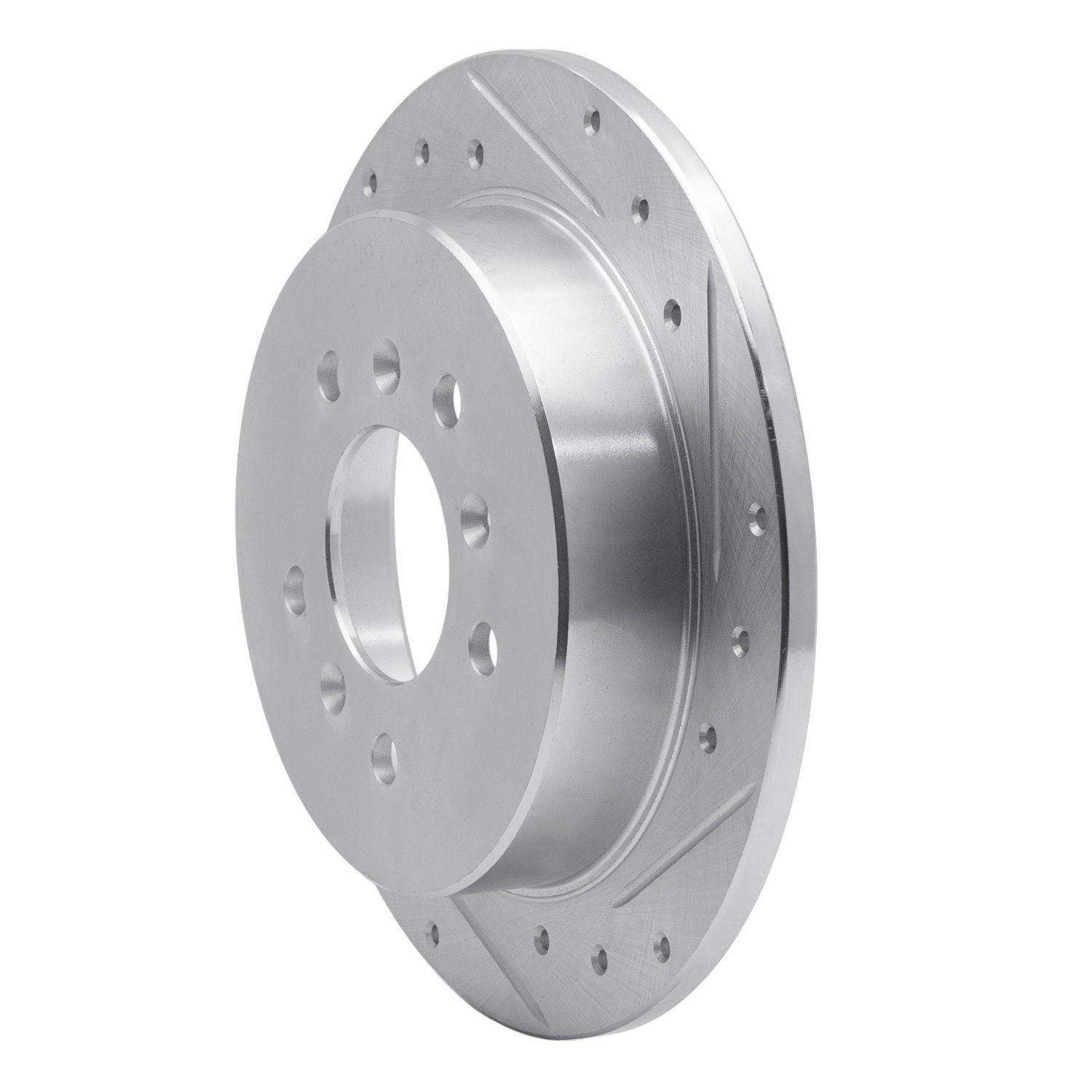 631-45011R Drilled/Slotted Brake Rotor [Silver], 2006-2010 GM, Position: Rear Right