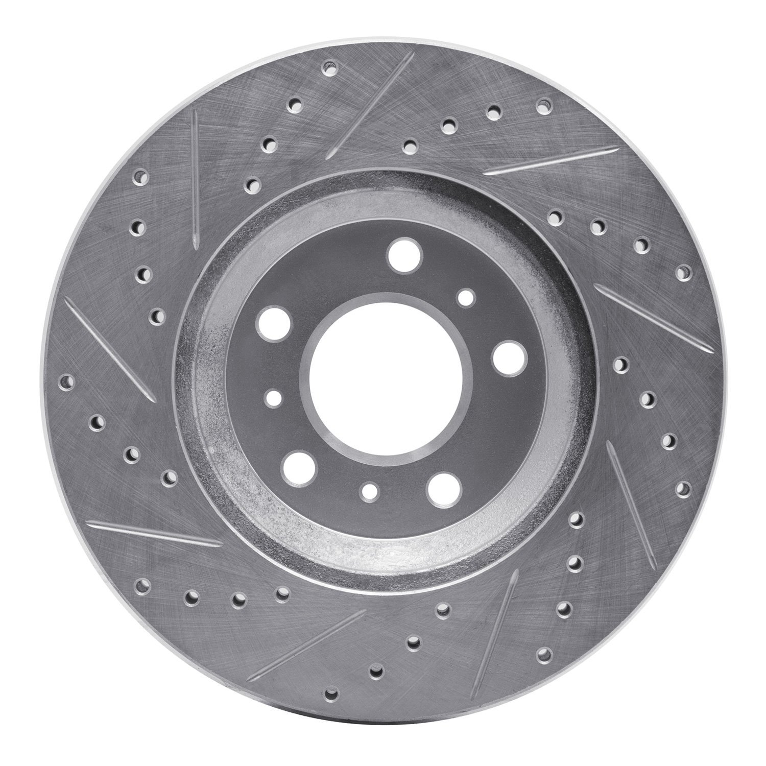 631-45012R Drilled/Slotted Brake Rotor [Silver], 2006-2016 GM, Position: Front Right