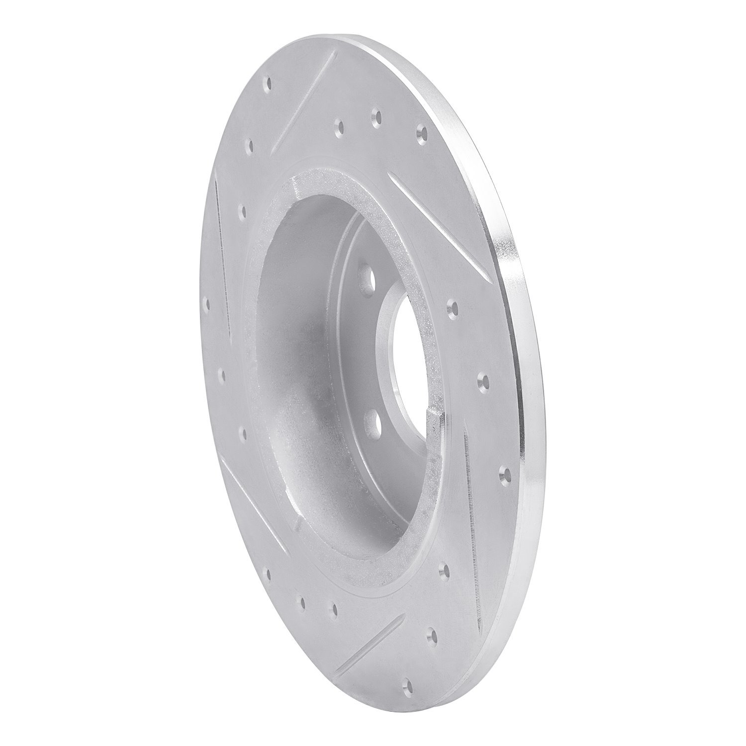 631-45013R Drilled/Slotted Brake Rotor [Silver], 2006-2011 GM, Position: Rear Right