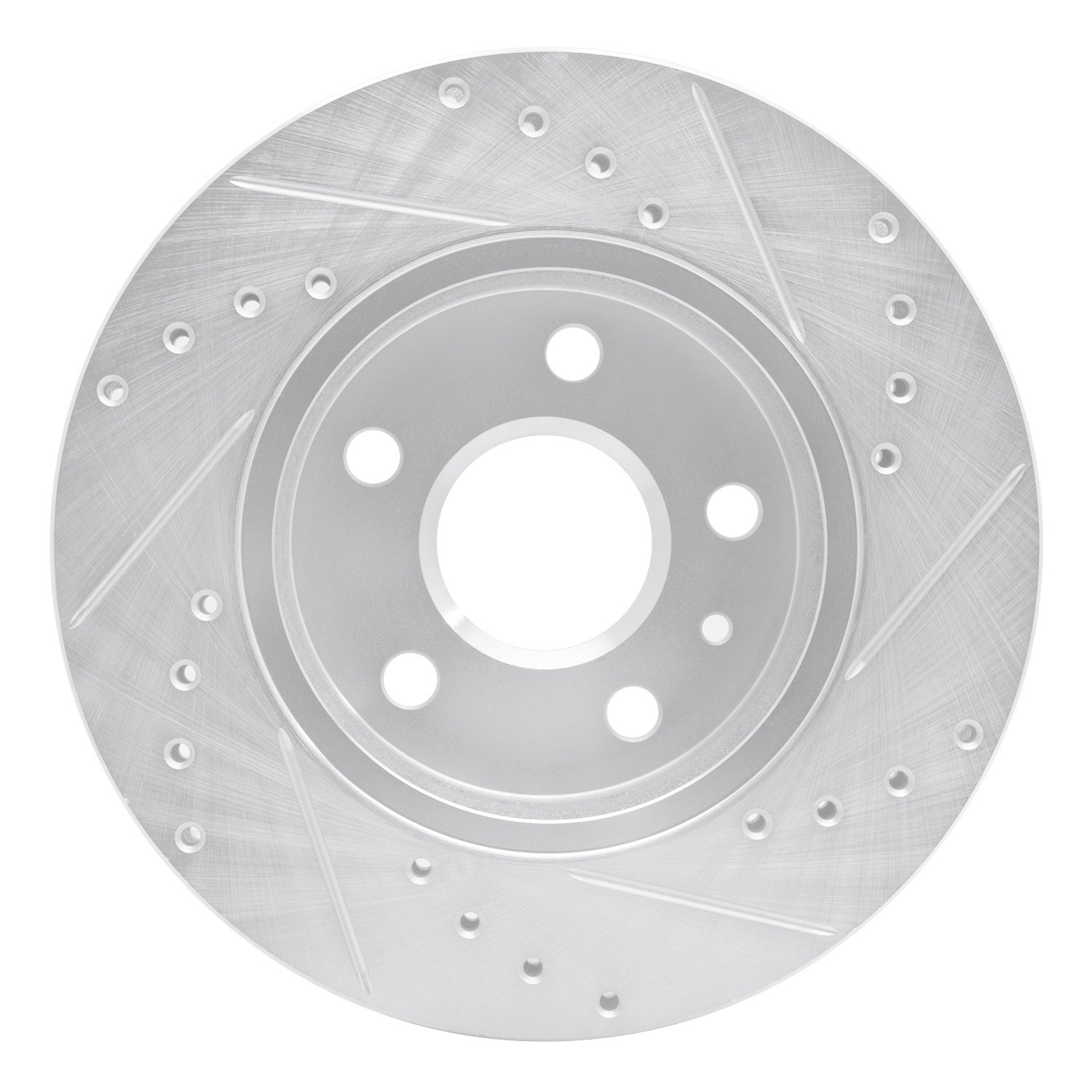 631-45014L Drilled/Slotted Brake Rotor [Silver], 2011-2016 GM, Position: Front Left