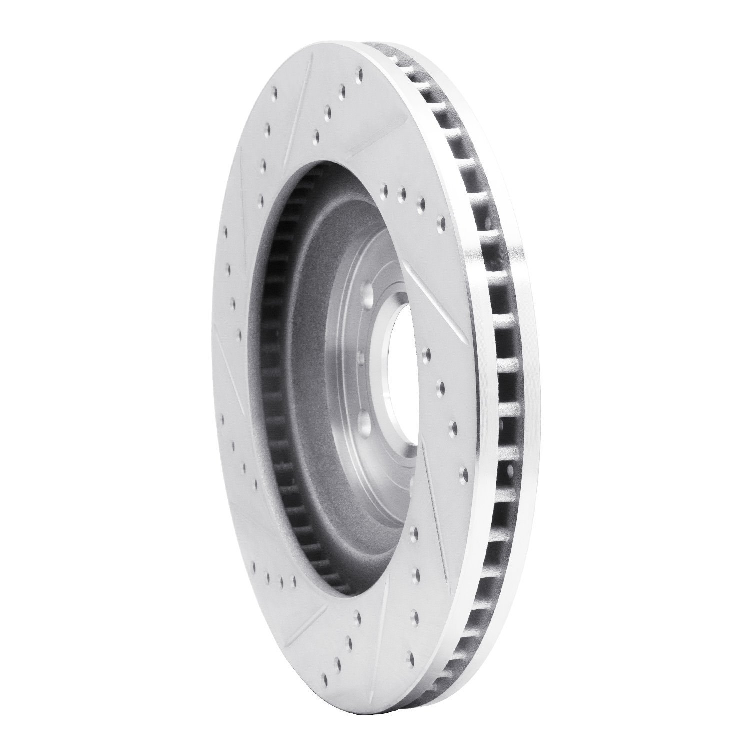 631-46022R Drilled/Slotted Brake Rotor [Silver], 2006-2016 GM, Position: Front Right