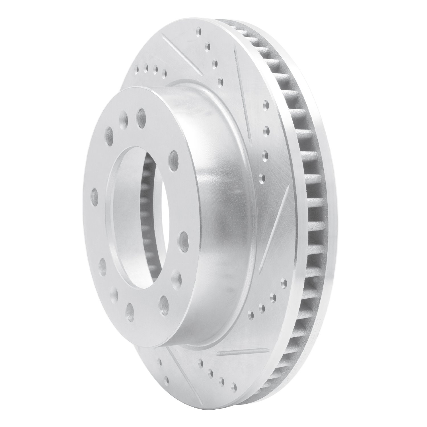 631-46023R Drilled/Slotted Brake Rotor [Silver], 2006-2011 GM, Position: Front Right