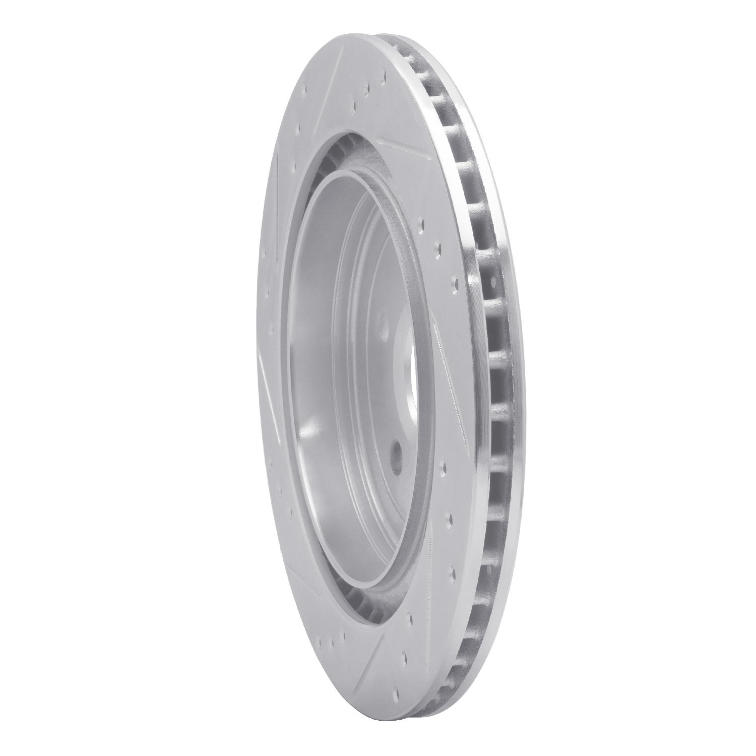 631-46026R Drilled/Slotted Brake Rotor [Silver], 2008-2014 GM, Position: Rear Right