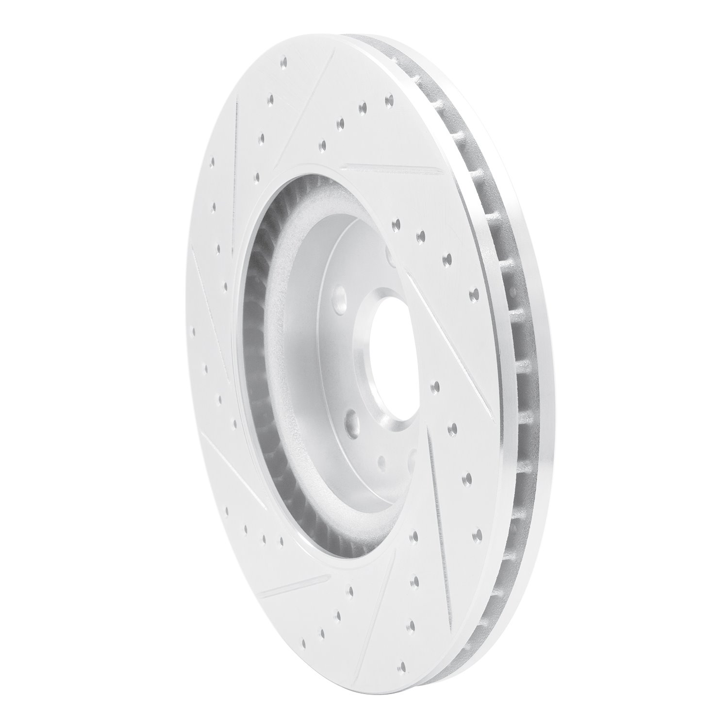 631-46027R Drilled/Slotted Brake Rotor [Silver], 2008-2017 GM, Position: Front Right