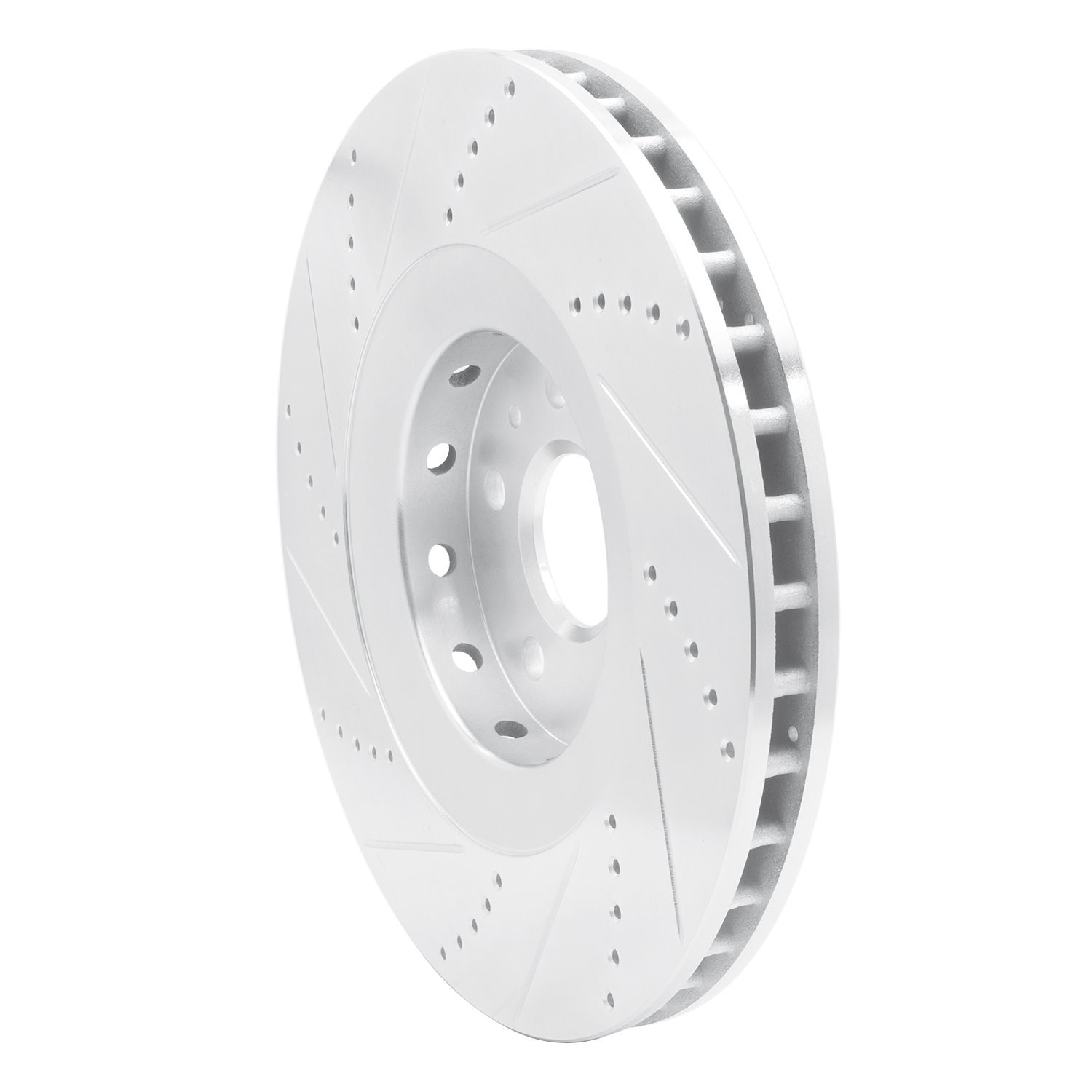 631-46029R Drilled/Slotted Brake Rotor [Silver], 2009-2015 GM, Position: Front Right