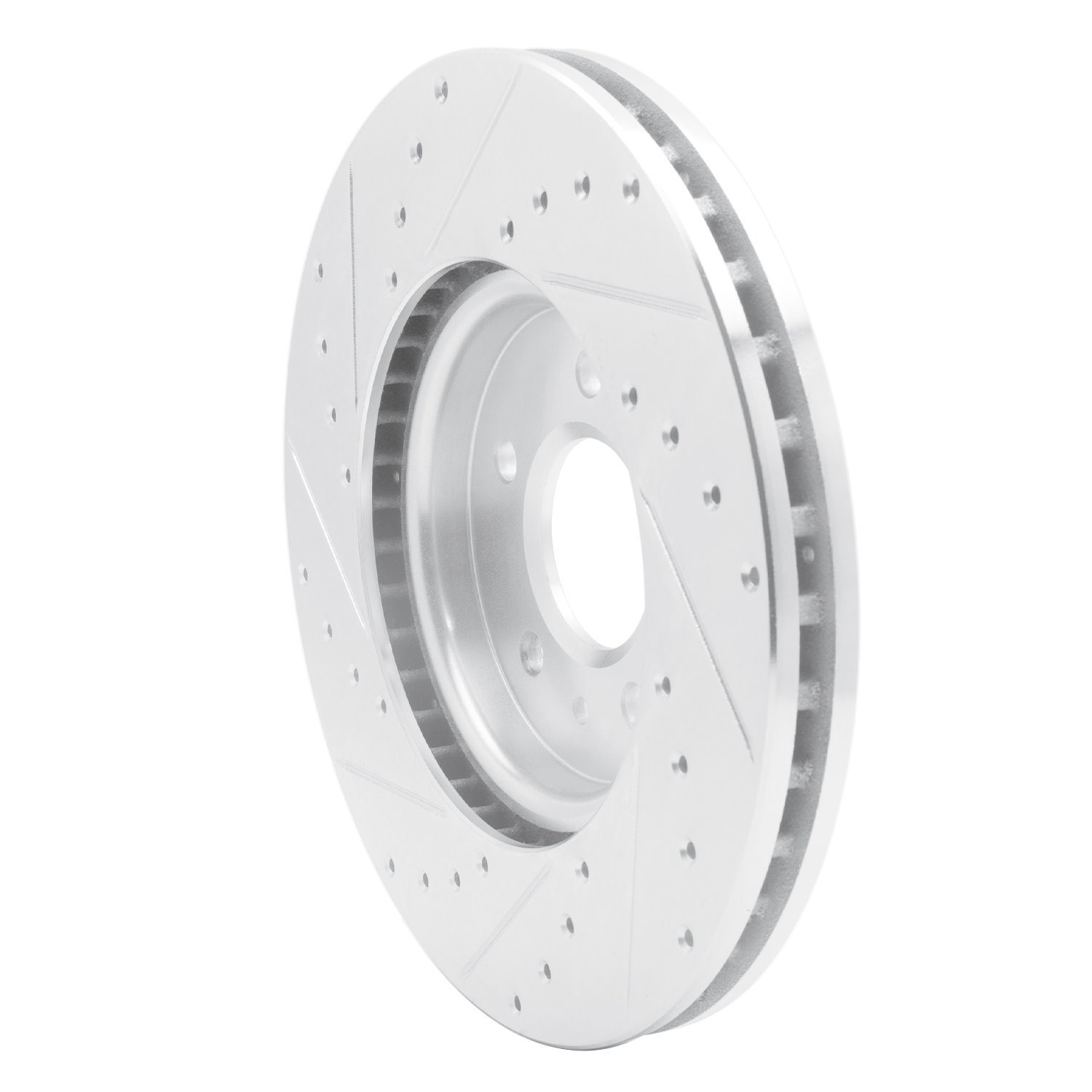 631-46037R Drilled/Slotted Brake Rotor [Silver], 2014-2019 GM, Position: Front Right