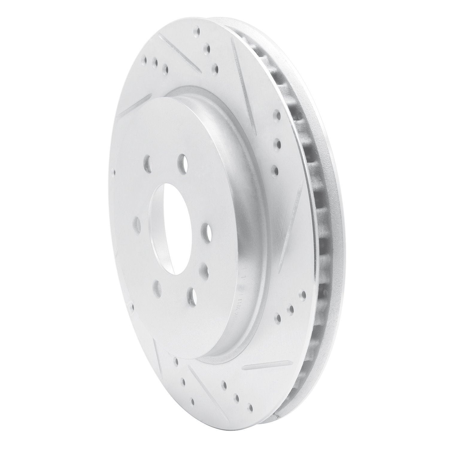 631-46044R Drilled/Slotted Brake Rotor [Silver], 2004-2009 GM, Position: Rear Right