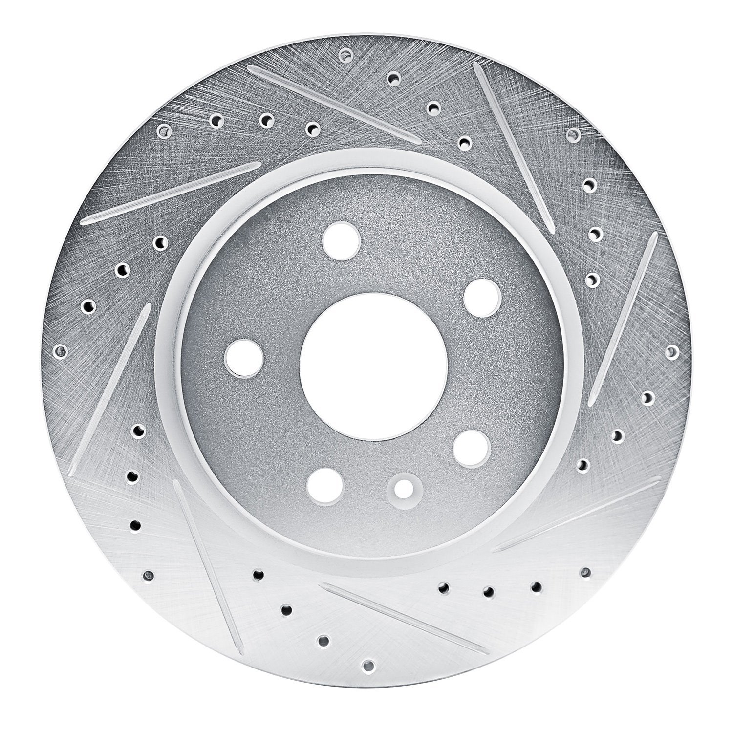 631-46062R Drilled/Slotted Brake Rotor [Silver], Fits Select GM, Position: Rear Right