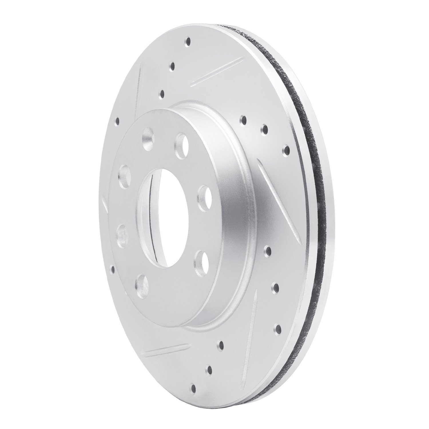 631-47000L Drilled/Slotted Brake Rotor [Silver], 1988-2019 GM, Position: Front Left
